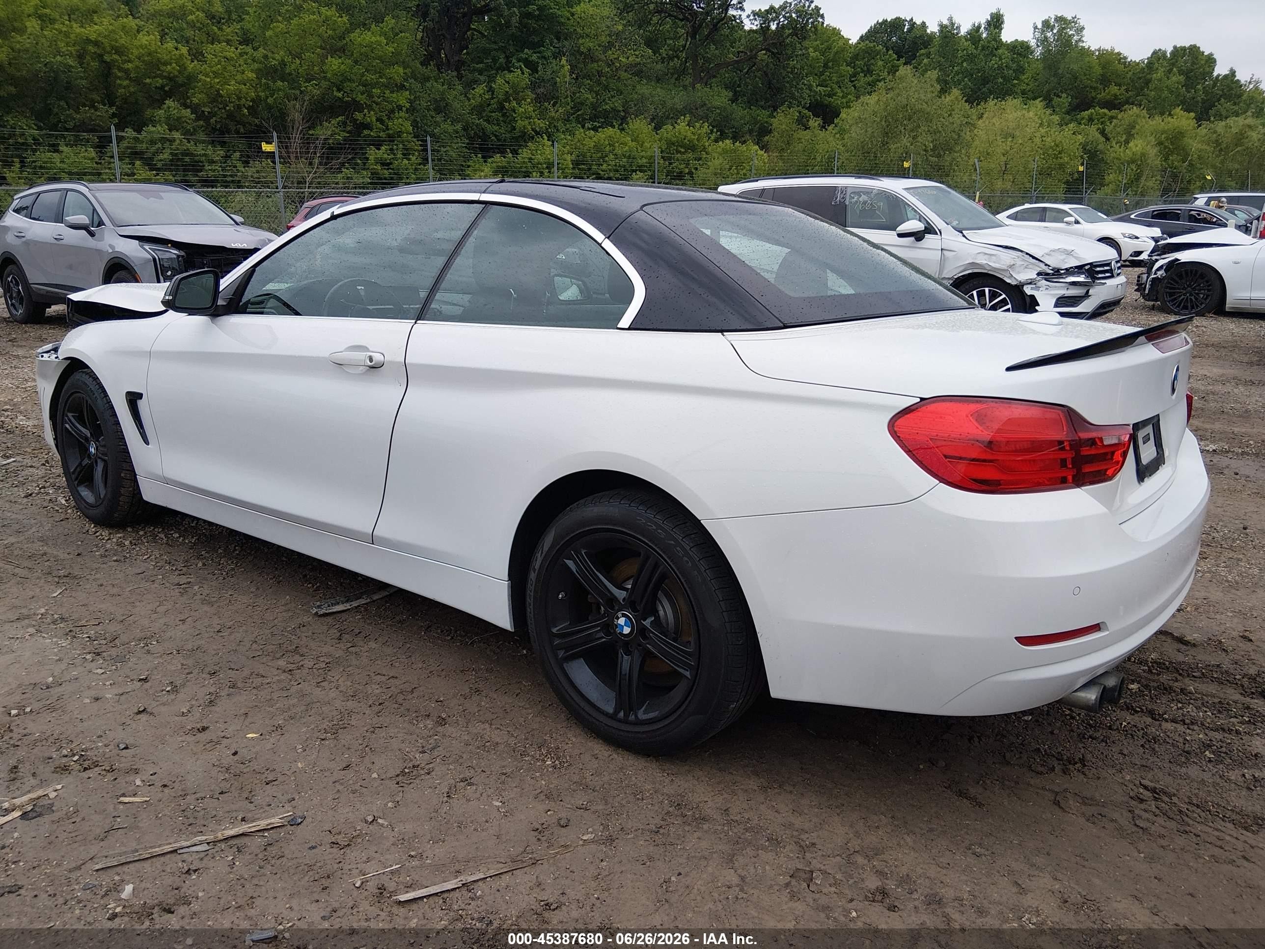 2015 Bmw 428i Xdrive White vin: WBA3V9C52FP798766