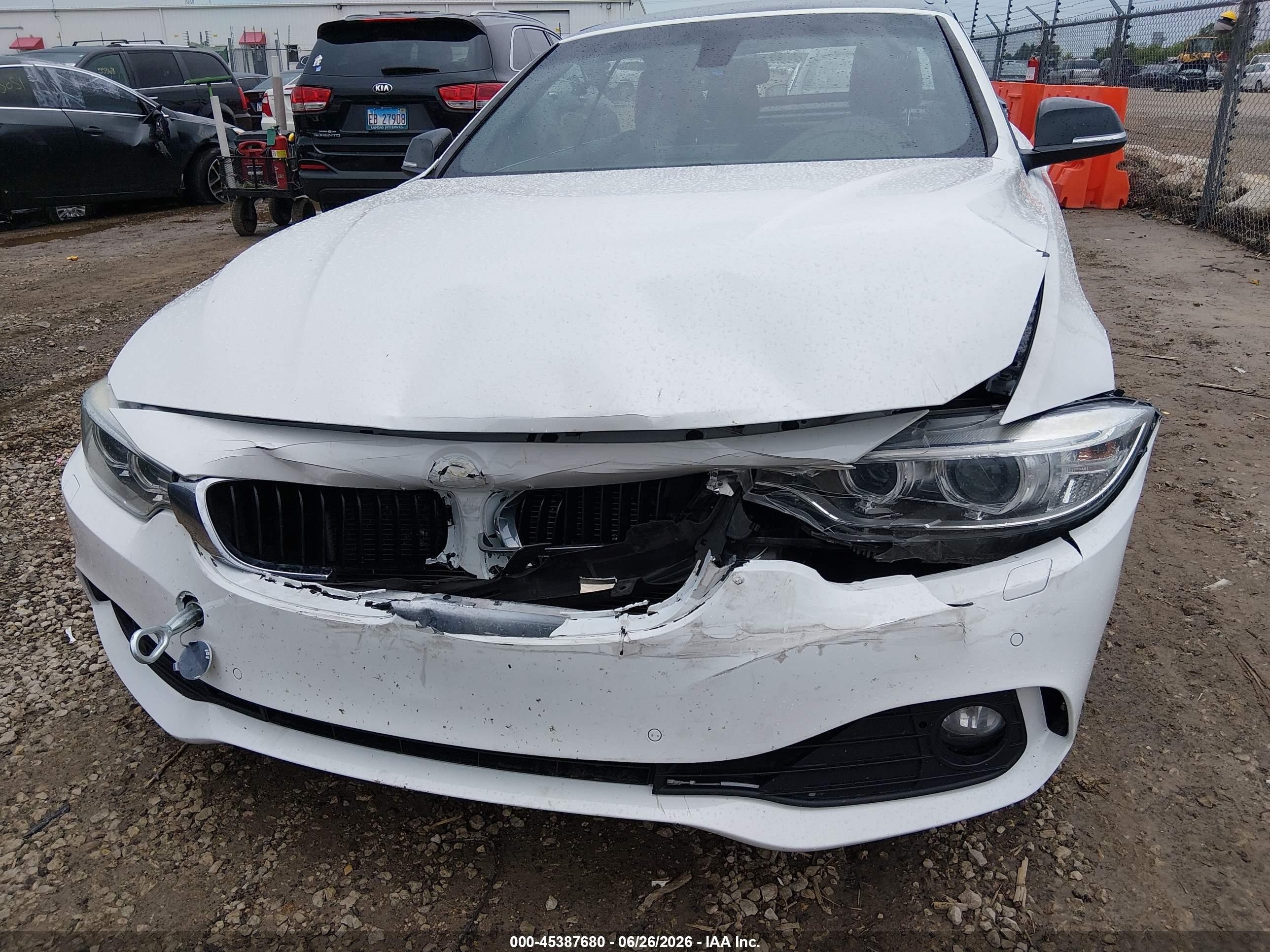 2015 Bmw 428i Xdrive White vin: WBA3V9C52FP798766