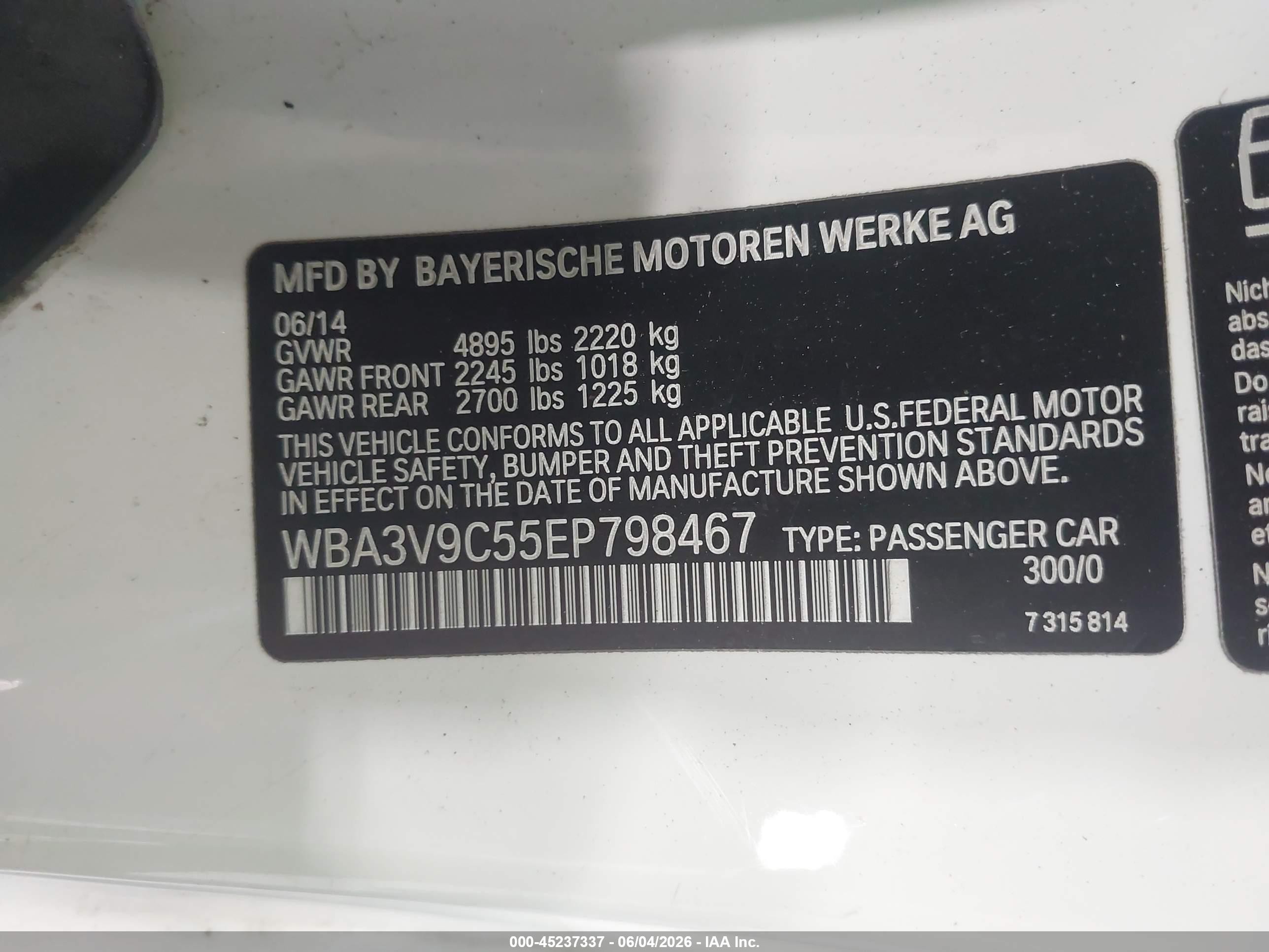 2014 Bmw 428i Xdrive White vin: WBA3V9C55EP798467