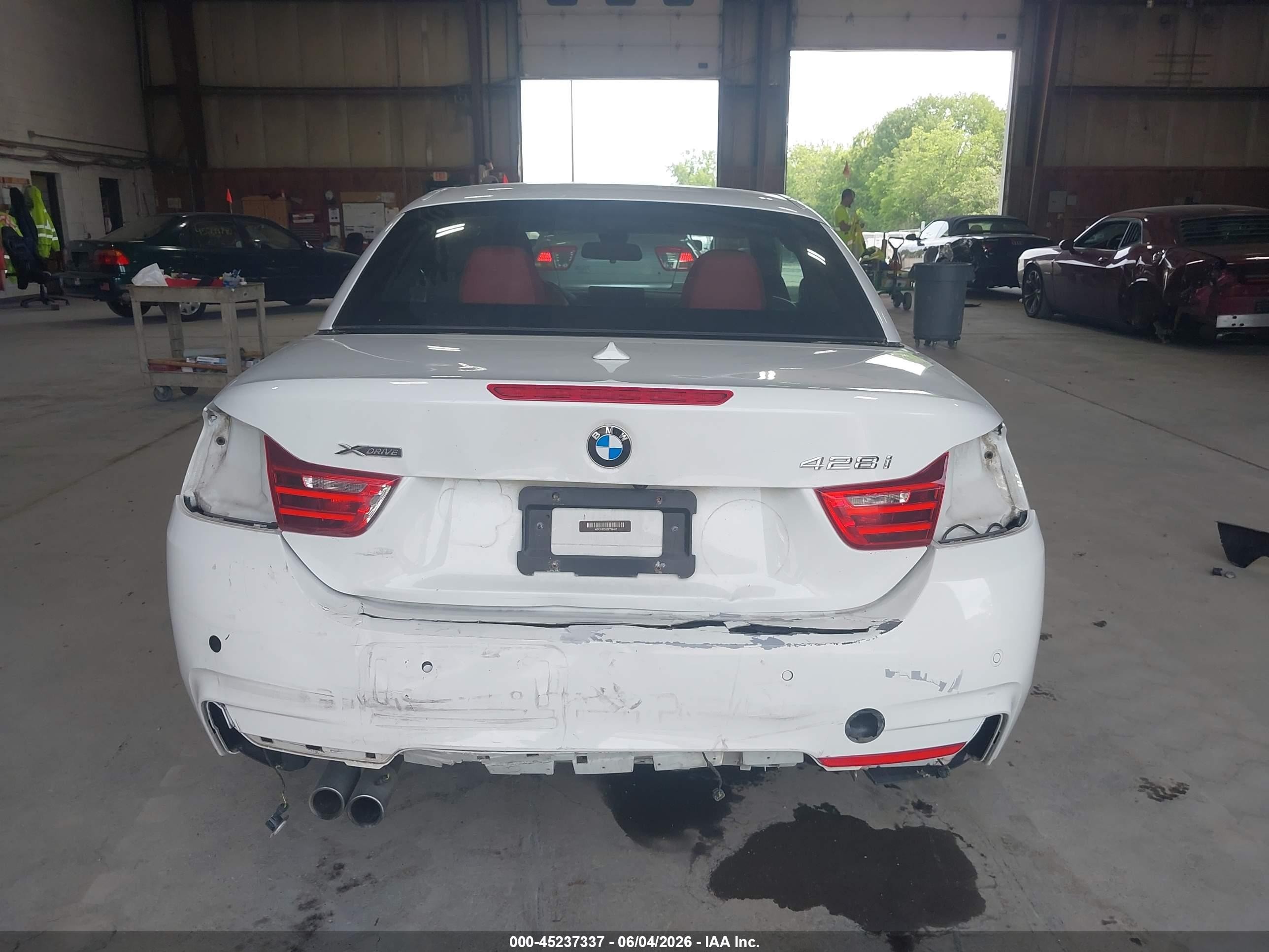 2014 Bmw 428i Xdrive White vin: WBA3V9C55EP798467