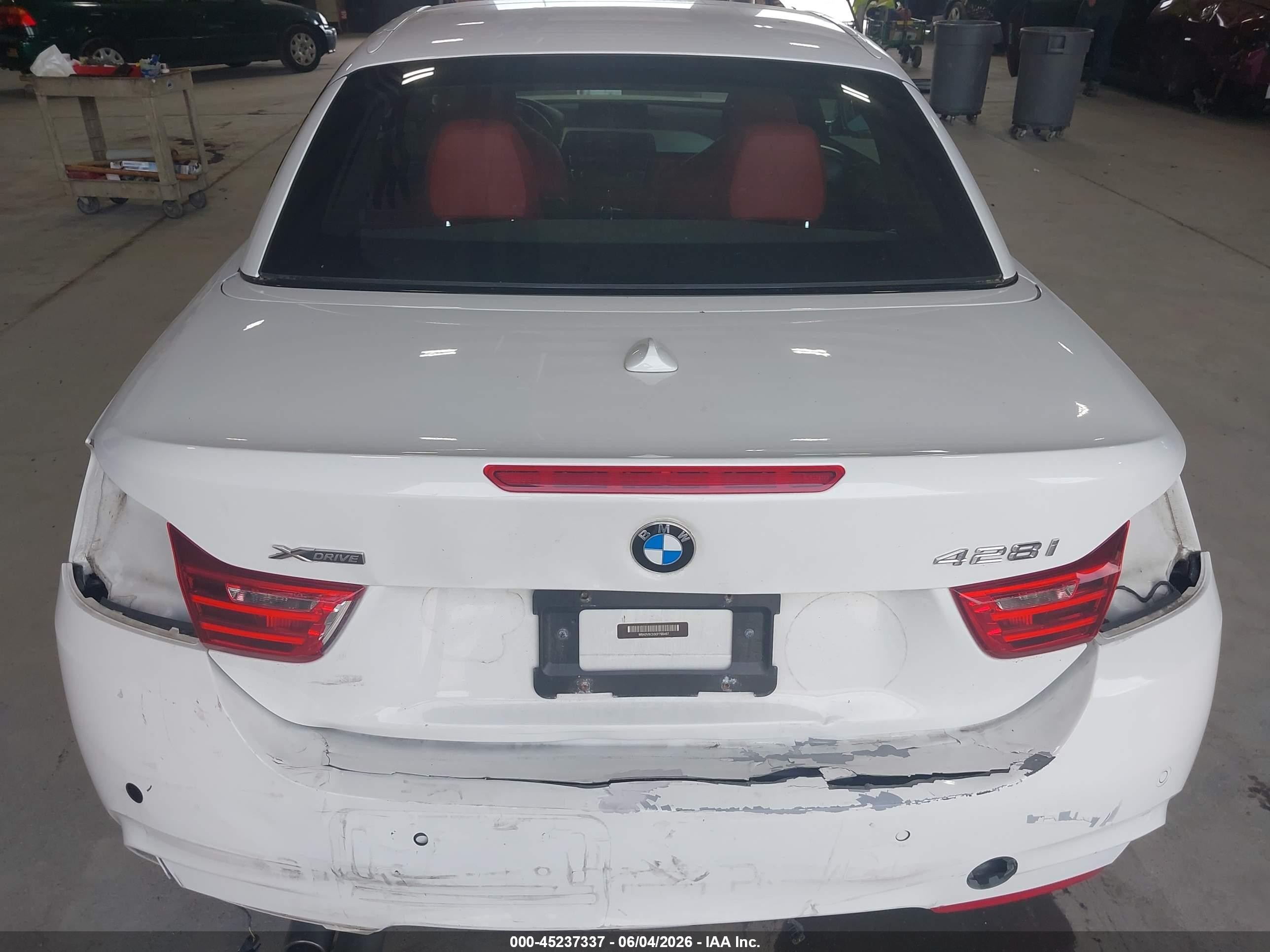 2014 Bmw 428i Xdrive White vin: WBA3V9C55EP798467