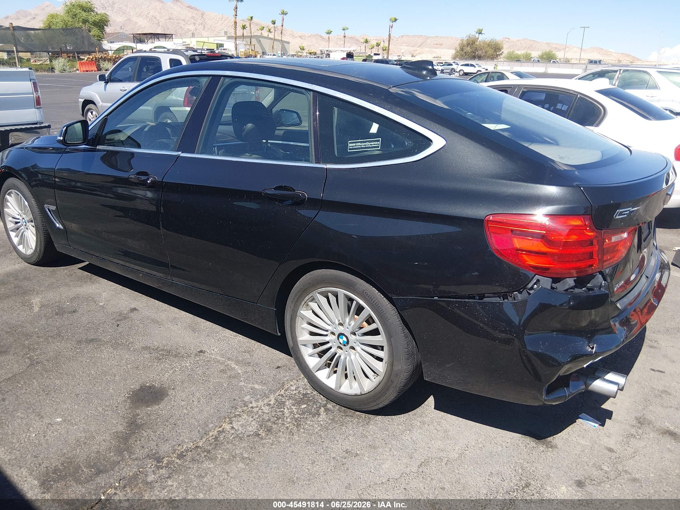 2014 Bmw 328i Gran Turismo Xdrive Black vin: WBA3X5C53ED556863