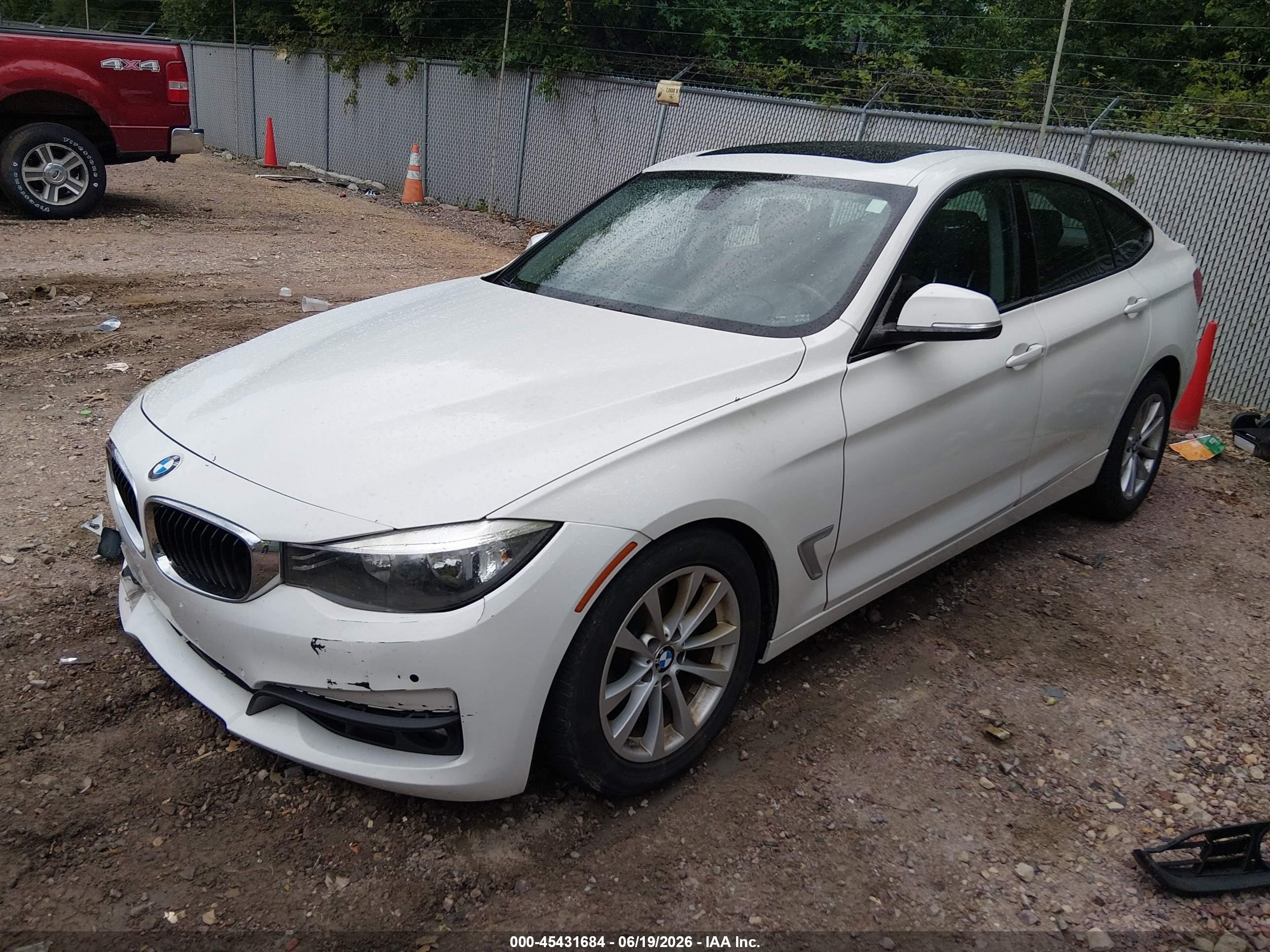 2014 Bmw 328i Gran Turismo Xdrive White vin: WBA3X5C56ED242902