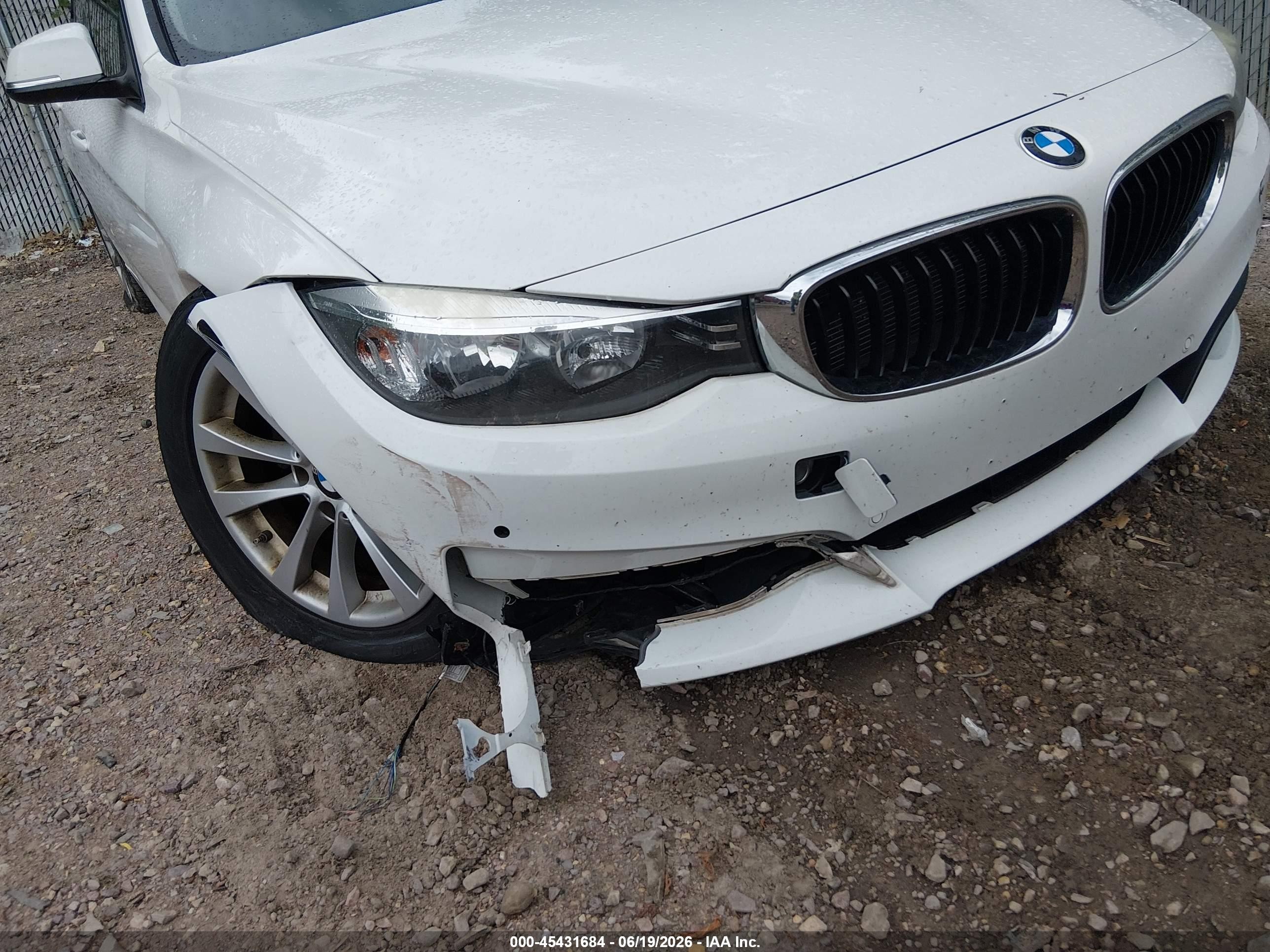 2014 Bmw 328i Gran Turismo Xdrive White vin: WBA3X5C56ED242902
