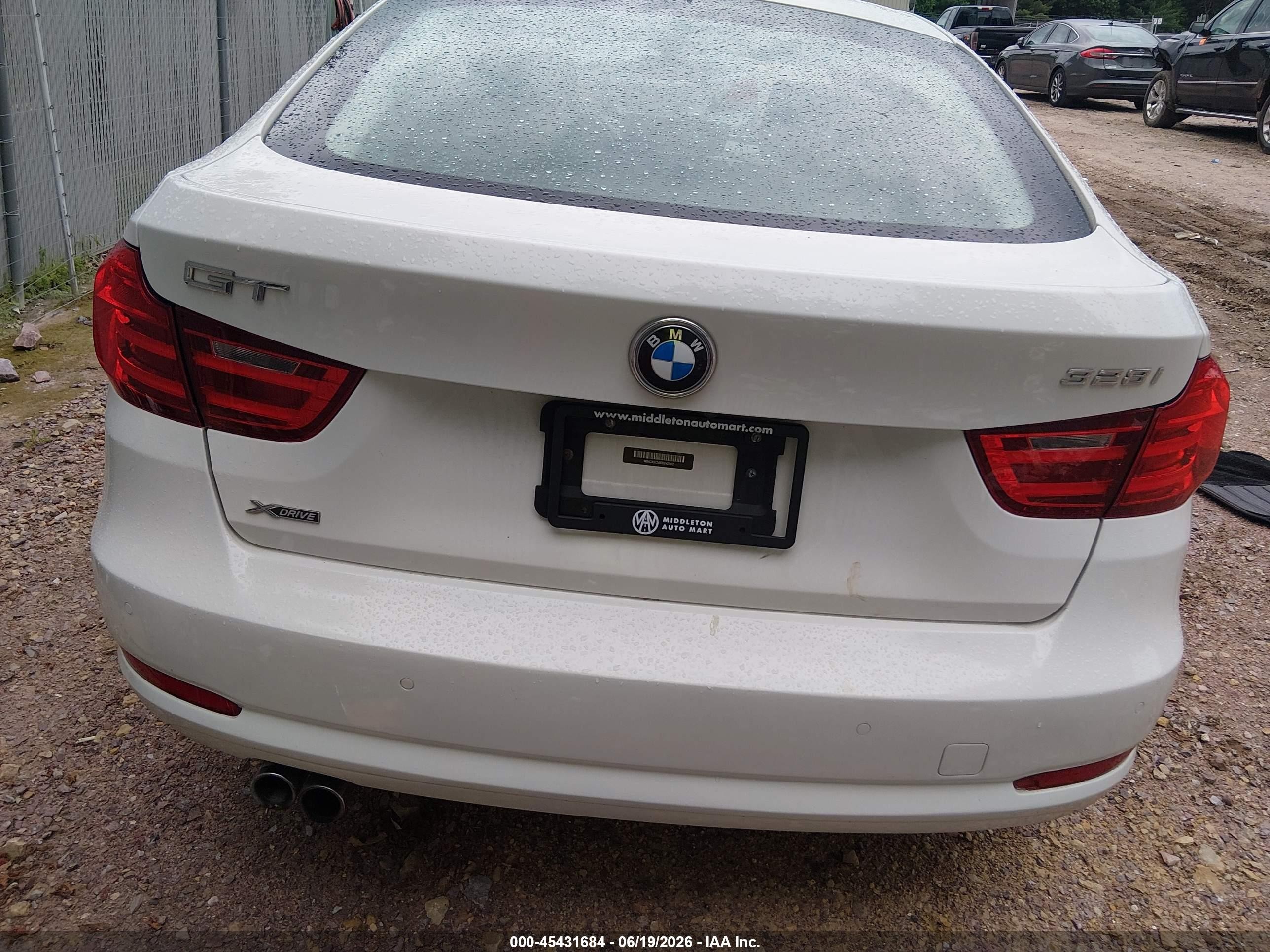 2014 Bmw 328i Gran Turismo Xdrive White vin: WBA3X5C56ED242902
