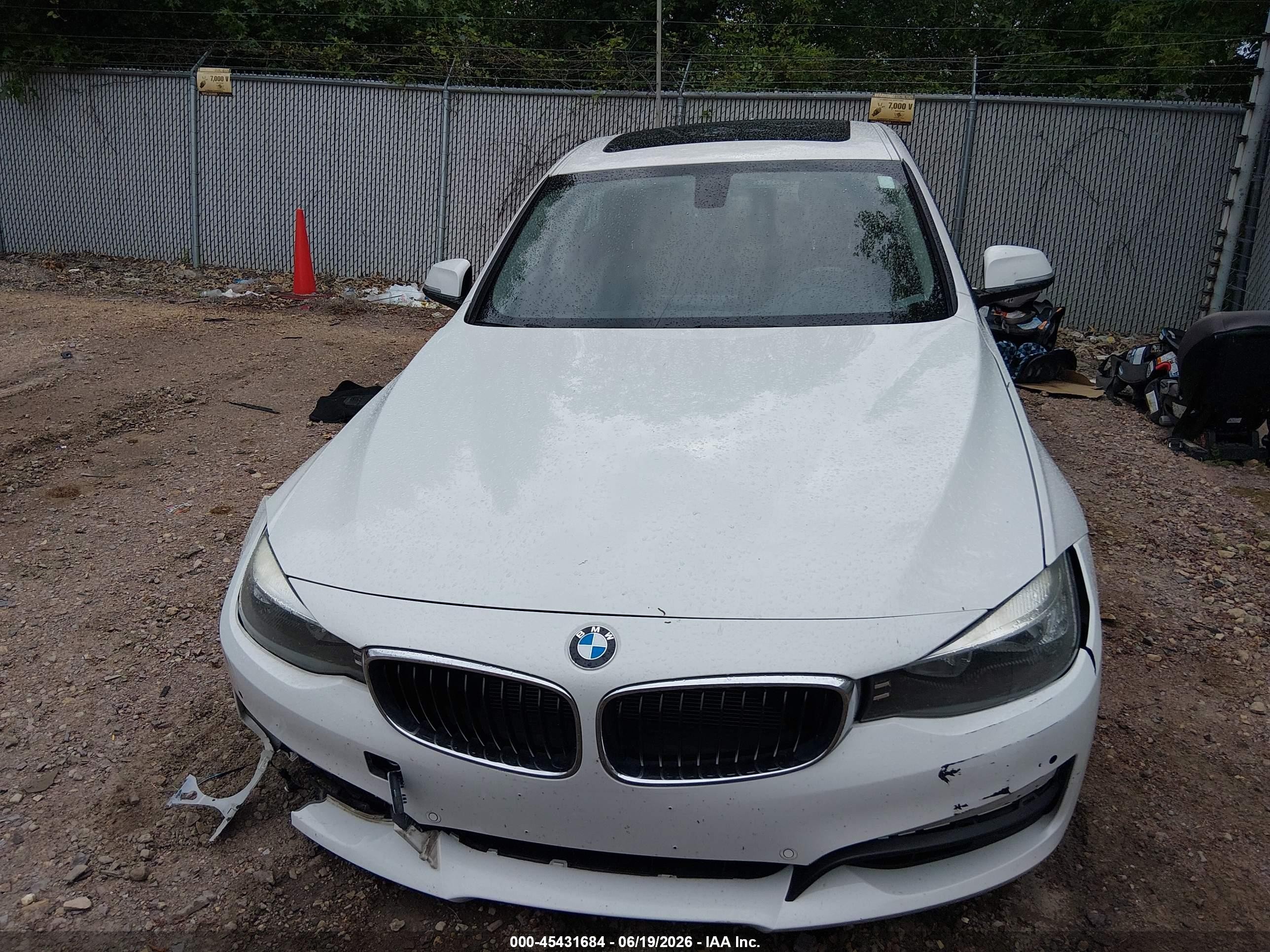 2014 Bmw 328i Gran Turismo Xdrive White vin: WBA3X5C56ED242902