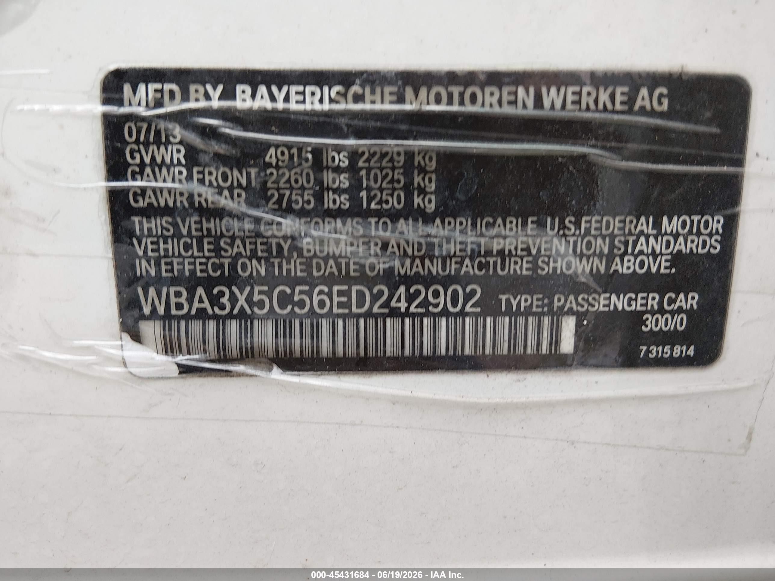 2014 Bmw 328i Gran Turismo Xdrive White vin: WBA3X5C56ED242902