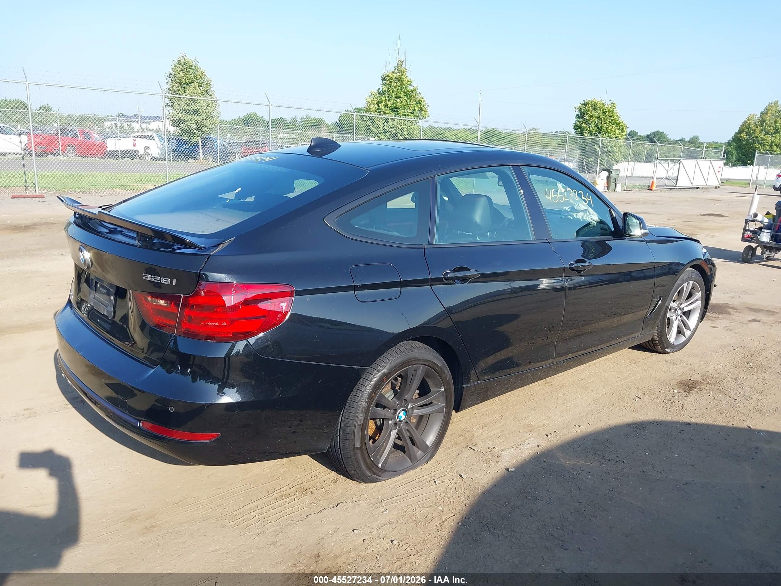 2014 Bmw 328i Gran Turismo Xdrive Black vin: WBA3X5C57ED556428