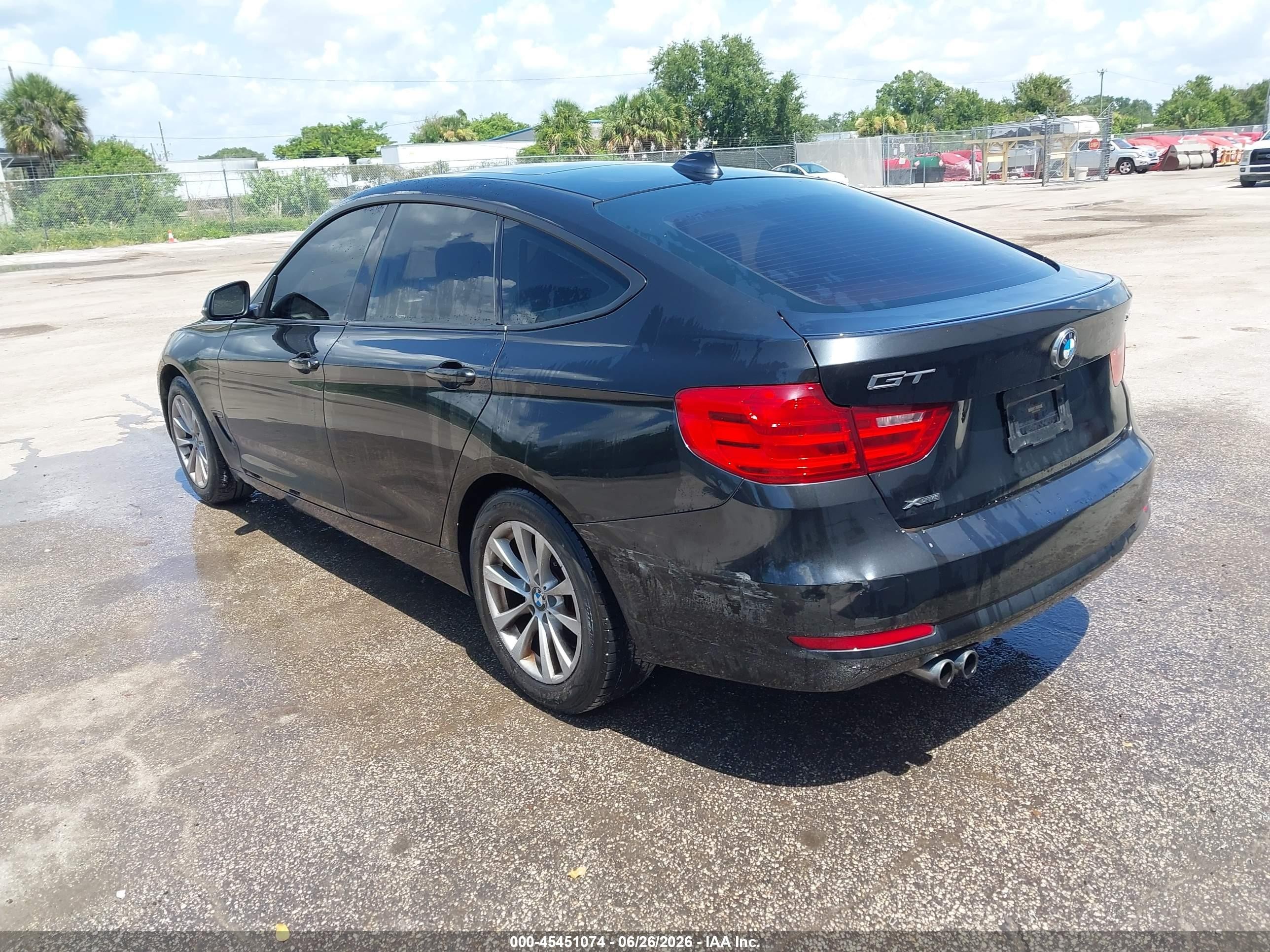 2014 Bmw 328i Gran Turismo Xdrive Black vin: WBA3X5C57ED557563