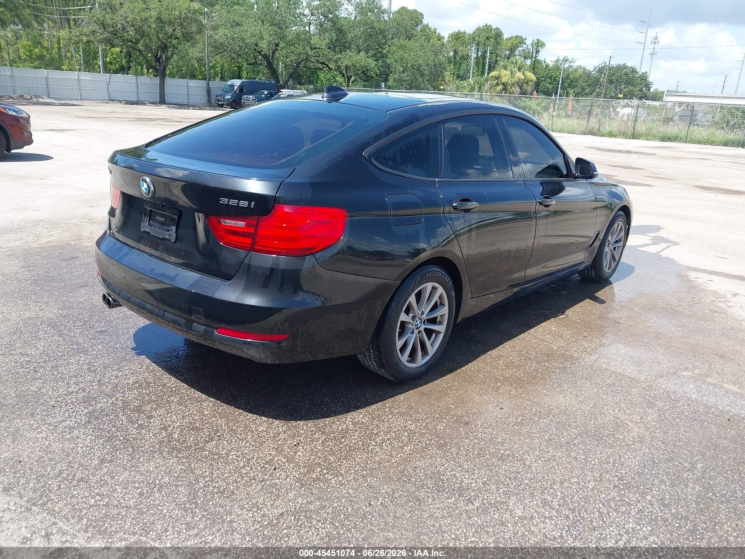 2014 Bmw 328i Gran Turismo Xdrive Black vin: WBA3X5C57ED557563