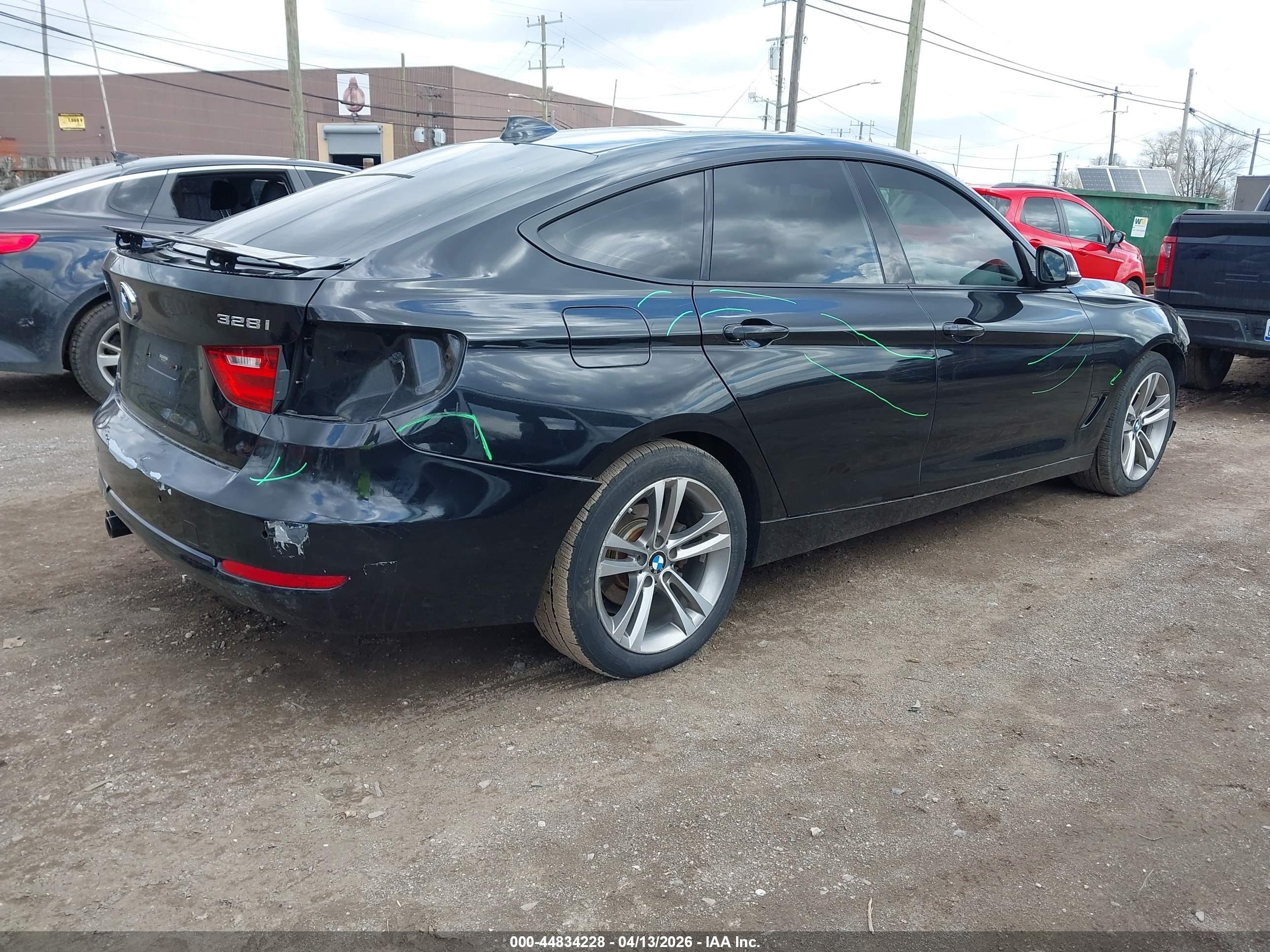 2015 Bmw 328i Gran Turismo Xdrive Black vin: WBA3X5C57FD560478
