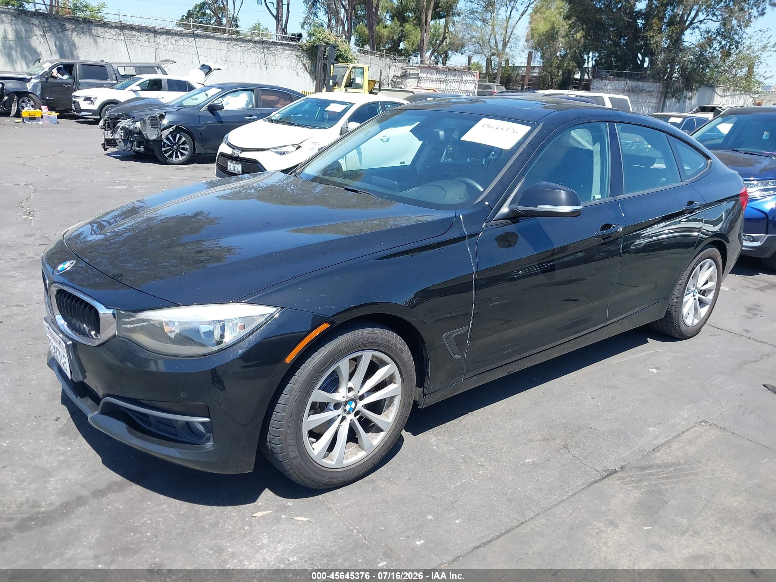 2014 Bmw 328i Gran Turismo Xdrive Black vin: WBA3X5C58ED242545