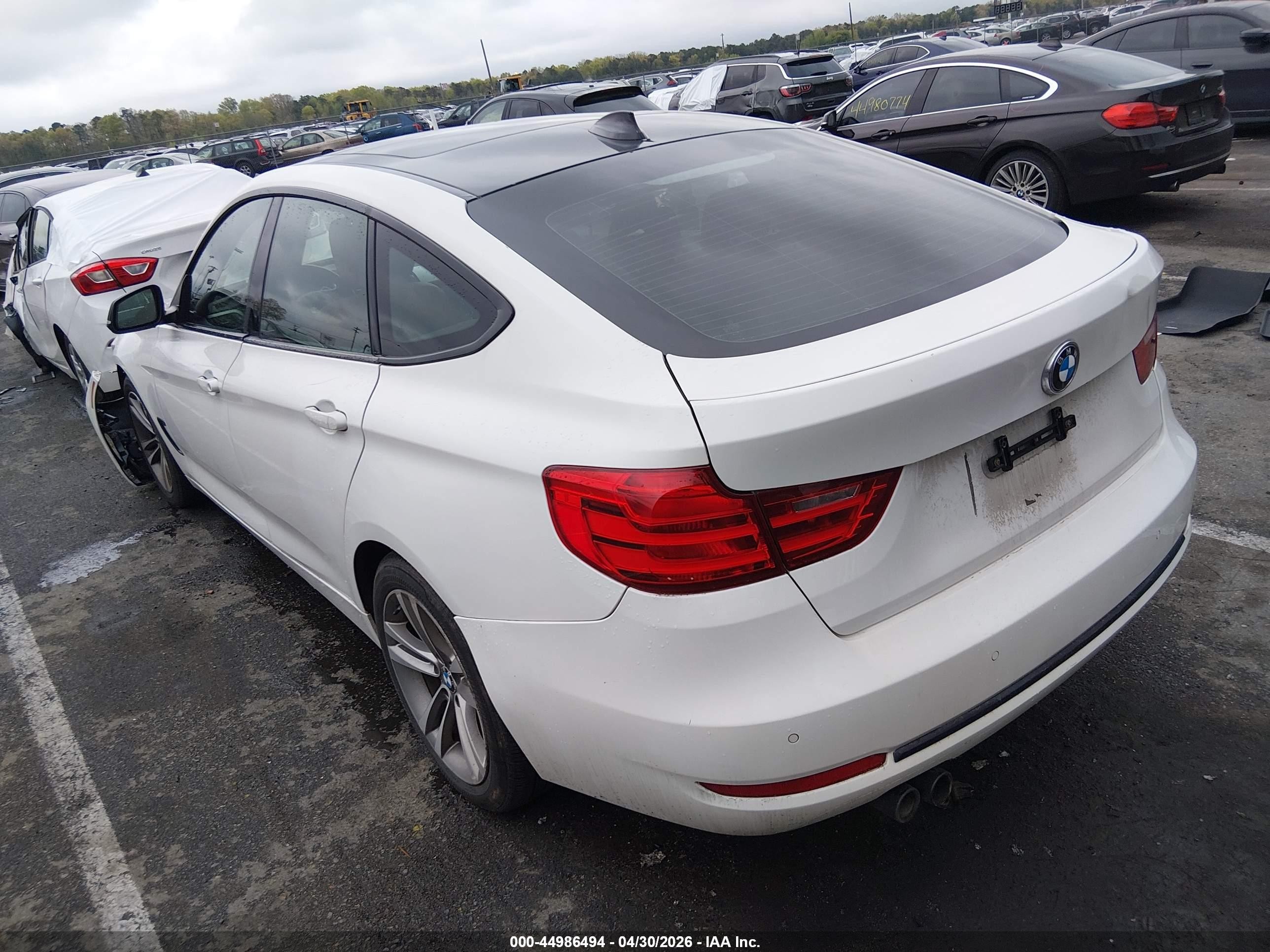 2014 Bmw 328i Gran Turismo Xdrive White vin: WBA3X5C58ED556745