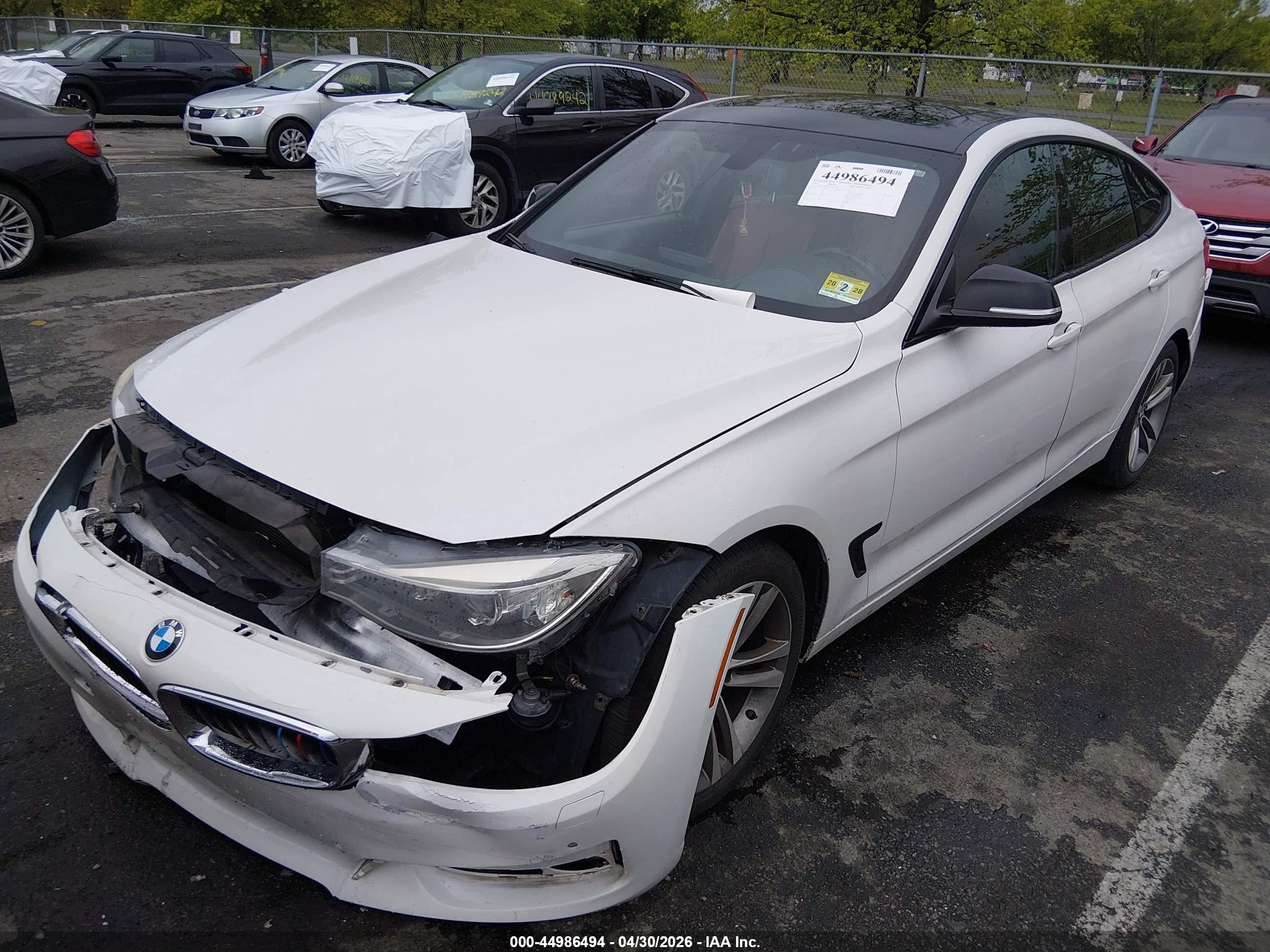 2014 Bmw 328i Gran Turismo Xdrive White vin: WBA3X5C58ED556745
