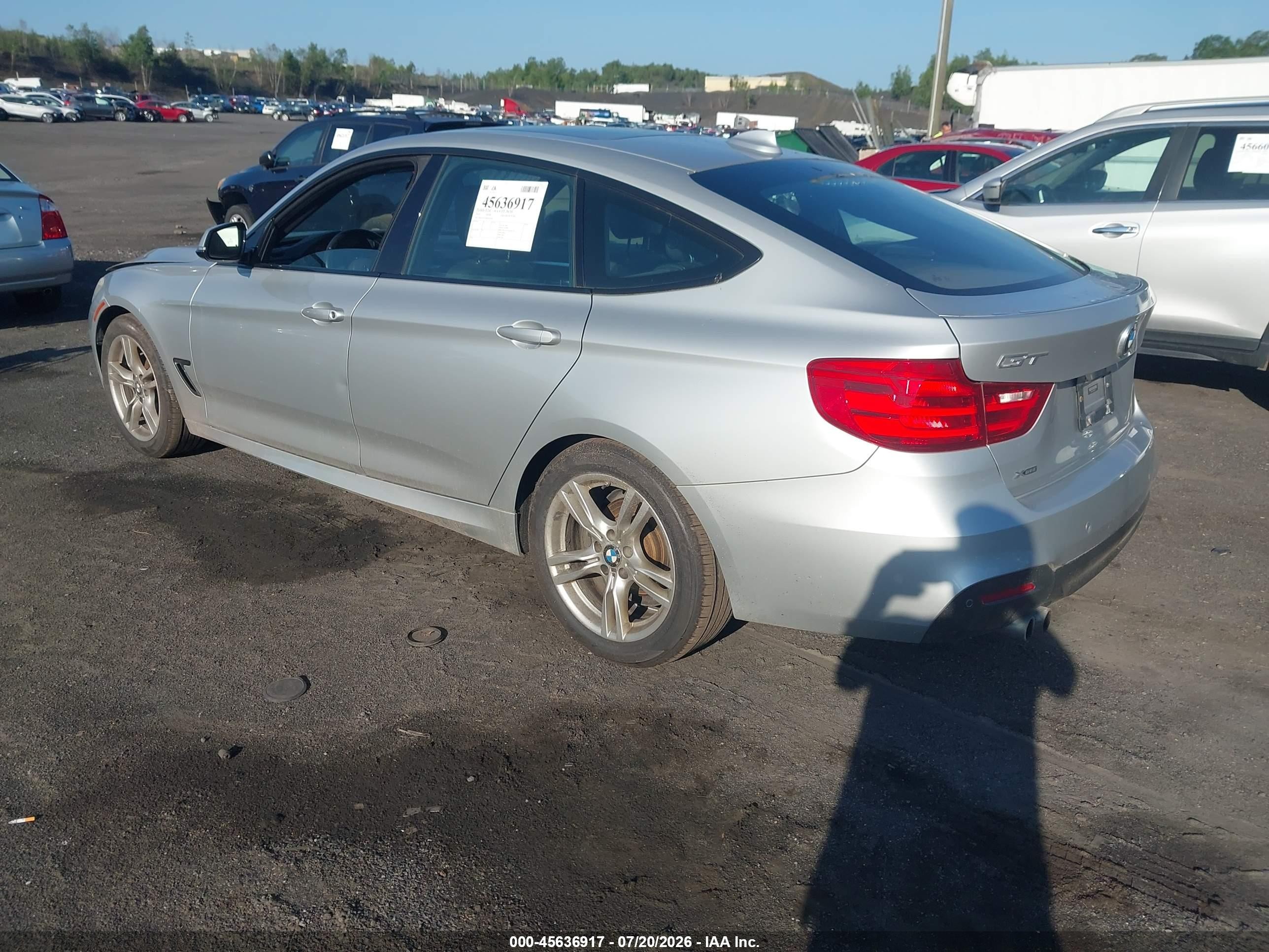 2014 Bmw 328i Gran Turismo Xdrive Silver vin: WBA3X5C59ED558164