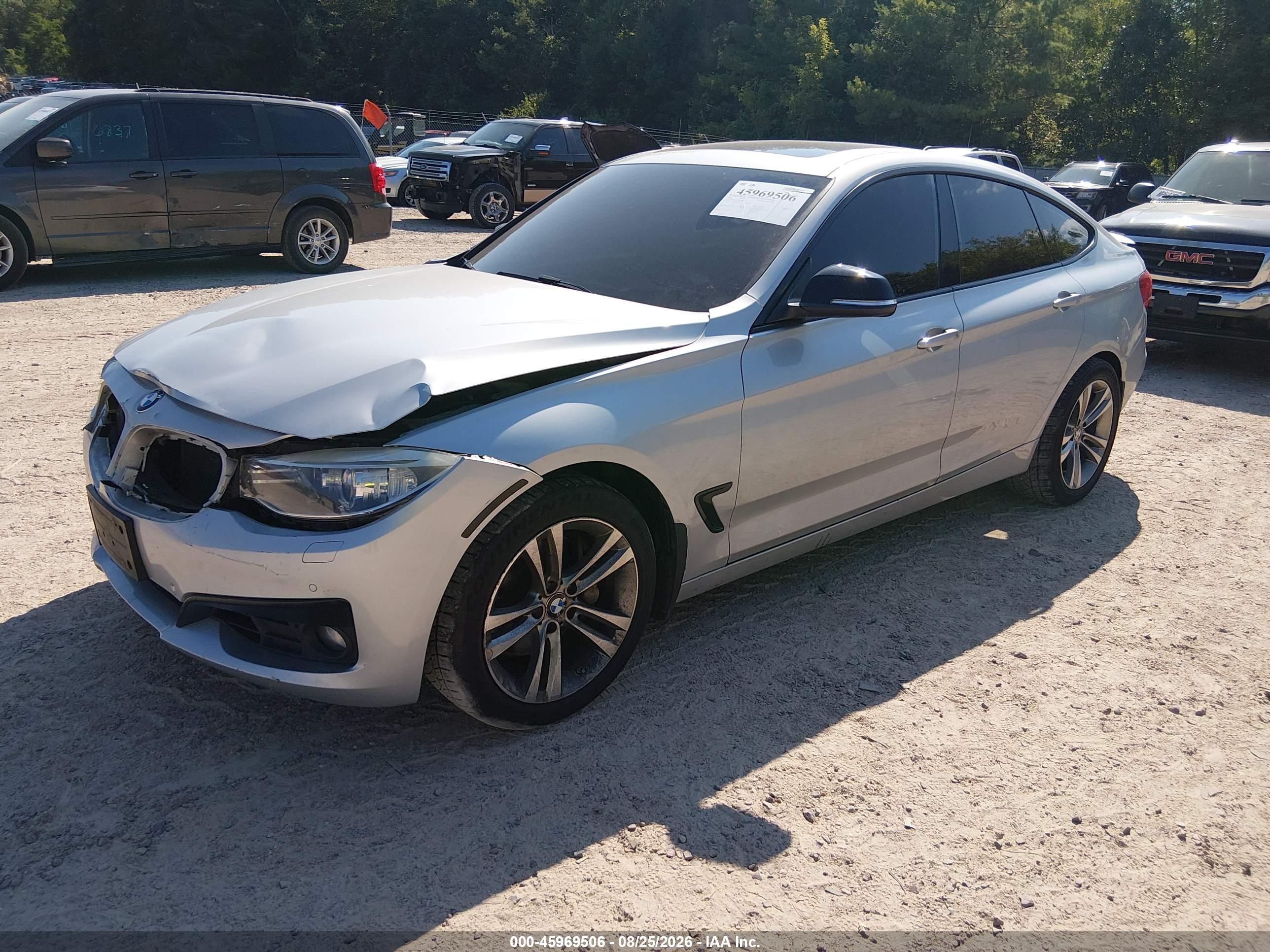 2014 Bmw 335i Gran Turismo Xdrive Silver vin: WBA3X9C50ED153169