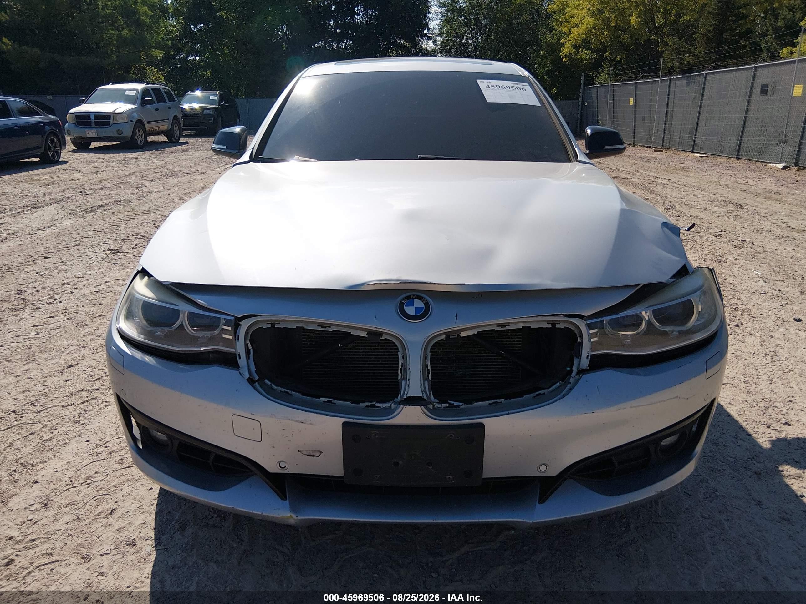 2014 Bmw 335i Gran Turismo Xdrive Silver vin: WBA3X9C50ED153169