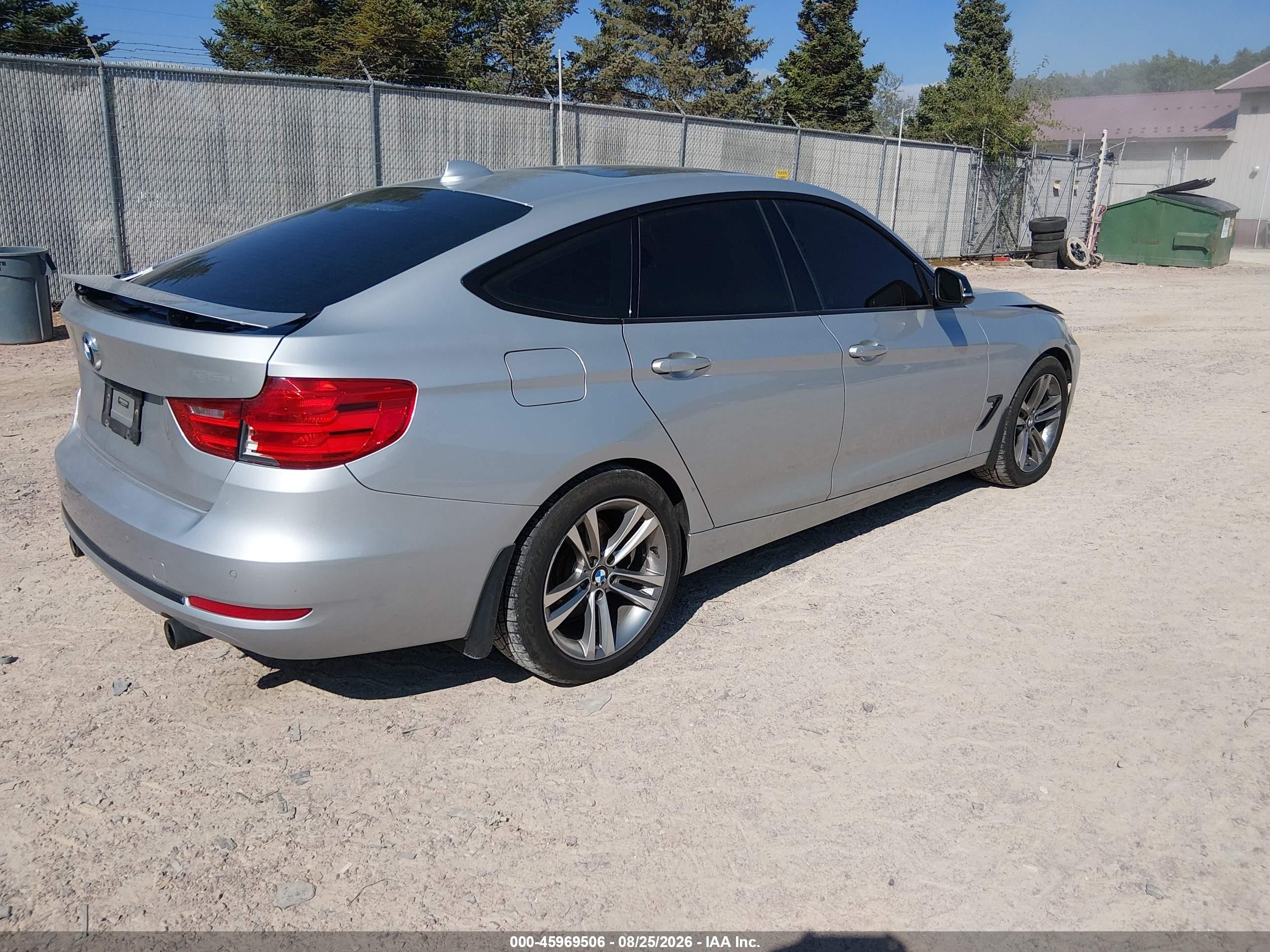 2014 Bmw 335i Gran Turismo Xdrive Silver vin: WBA3X9C50ED153169