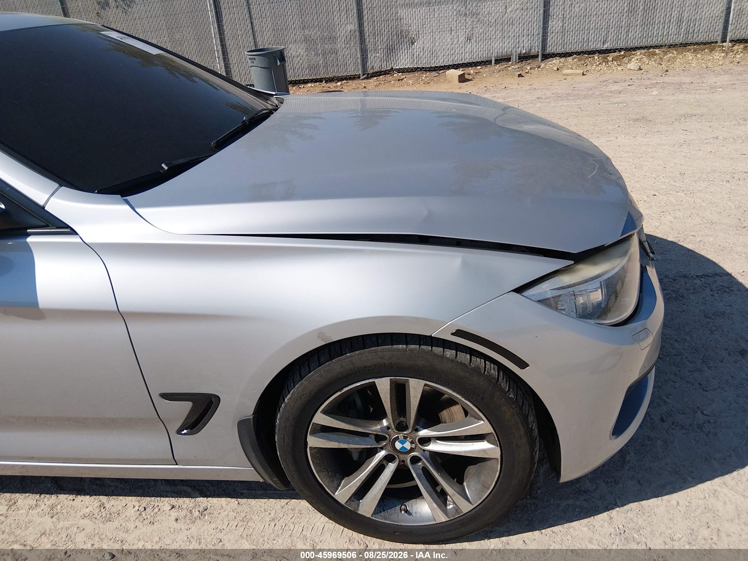 2014 Bmw 335i Gran Turismo Xdrive Silver vin: WBA3X9C50ED153169