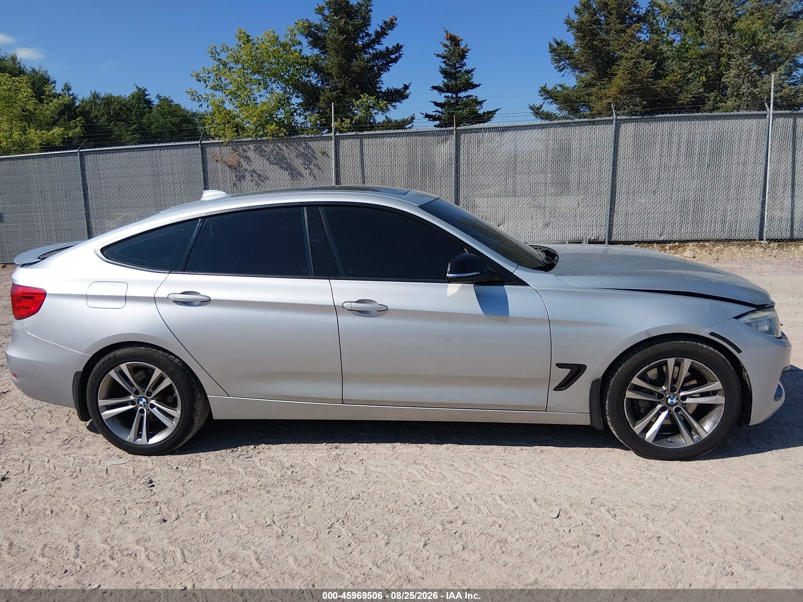 2014 Bmw 335i Gran Turismo Xdrive Silver vin: WBA3X9C50ED153169