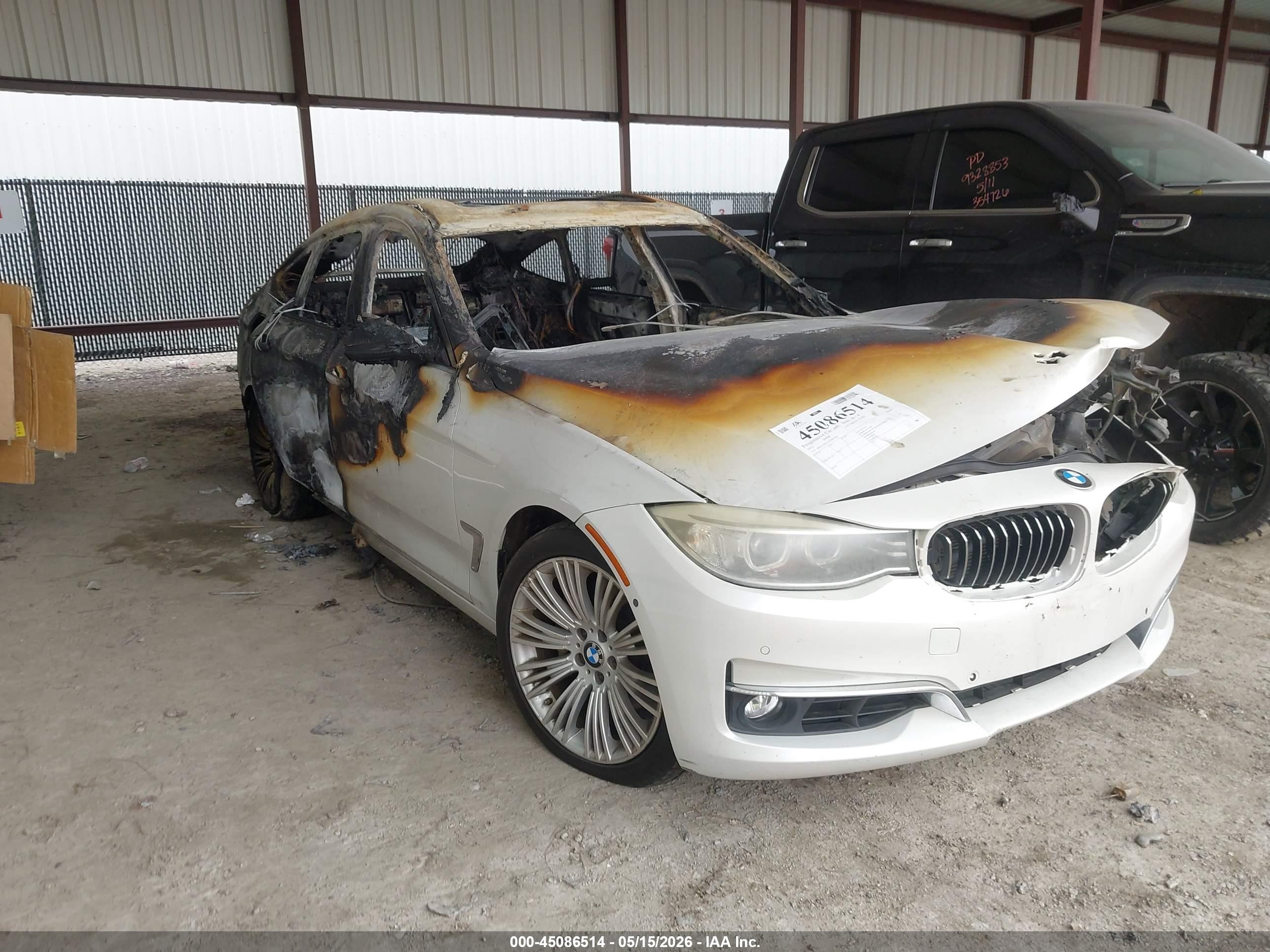 2015 Bmw 335i Gran Turismo Xdrive White vin: WBA3X9C52FD868780