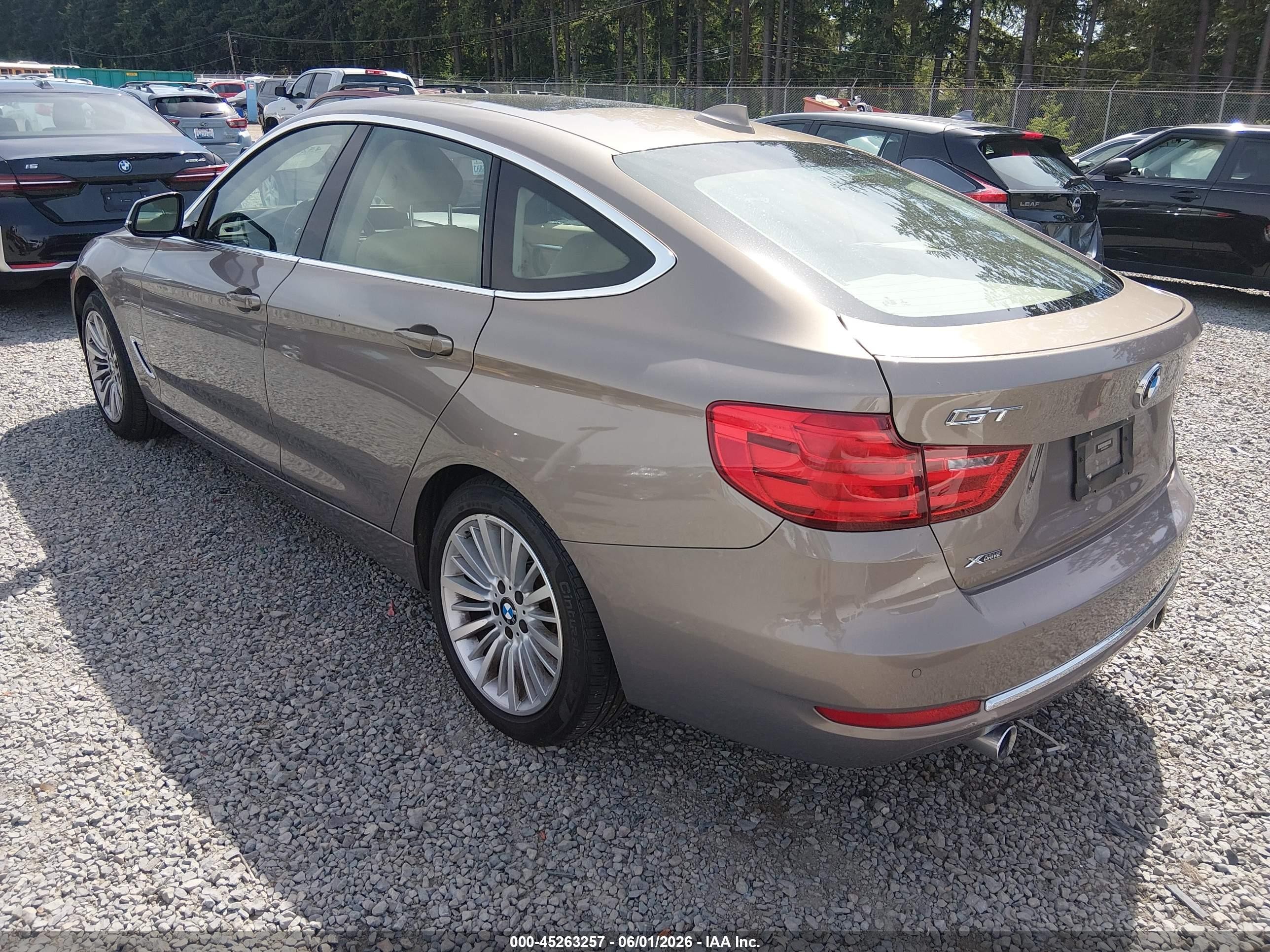 2014 Bmw 335i Gran Turismo Xdrive Gold vin: WBA3X9C53ED153490