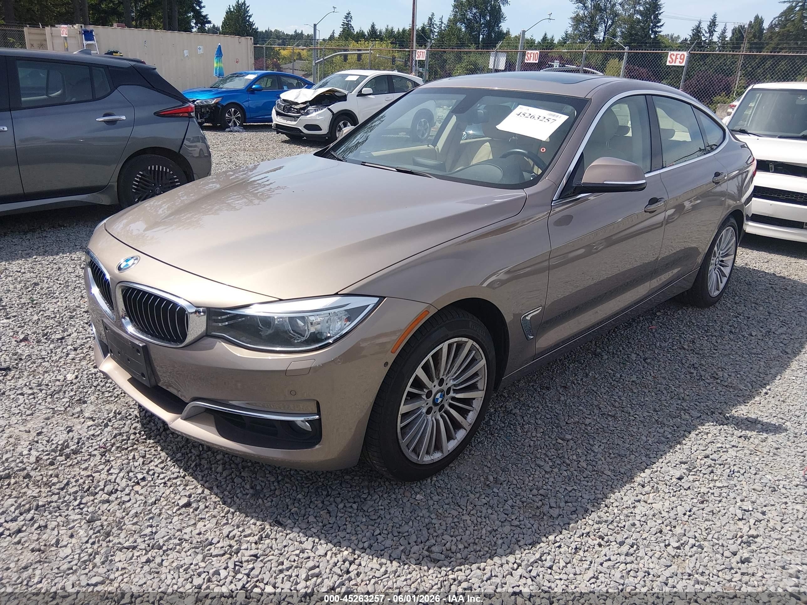 2014 Bmw 335i Gran Turismo Xdrive Gold vin: WBA3X9C53ED153490