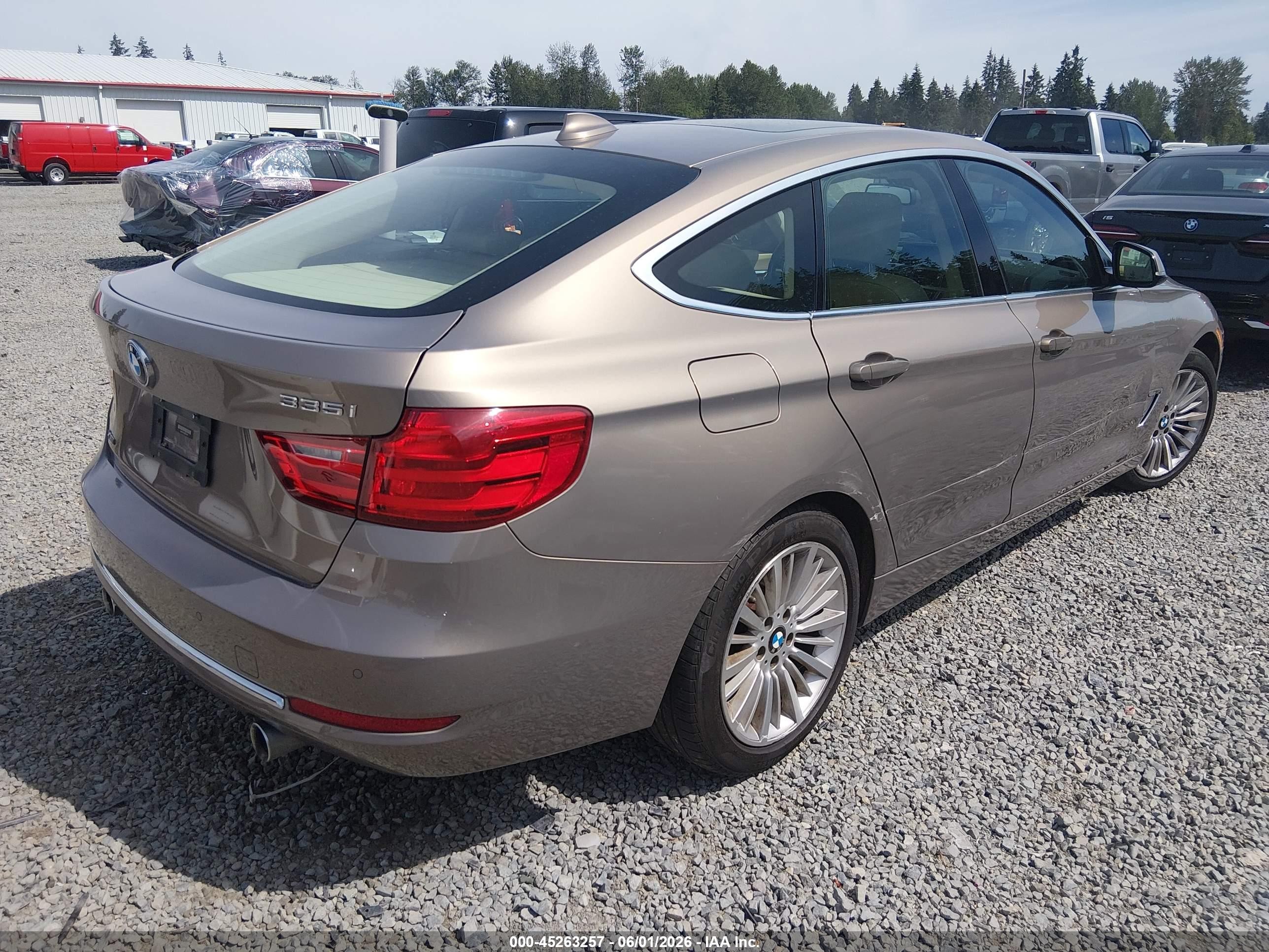 2014 Bmw 335i Gran Turismo Xdrive Gold vin: WBA3X9C53ED153490