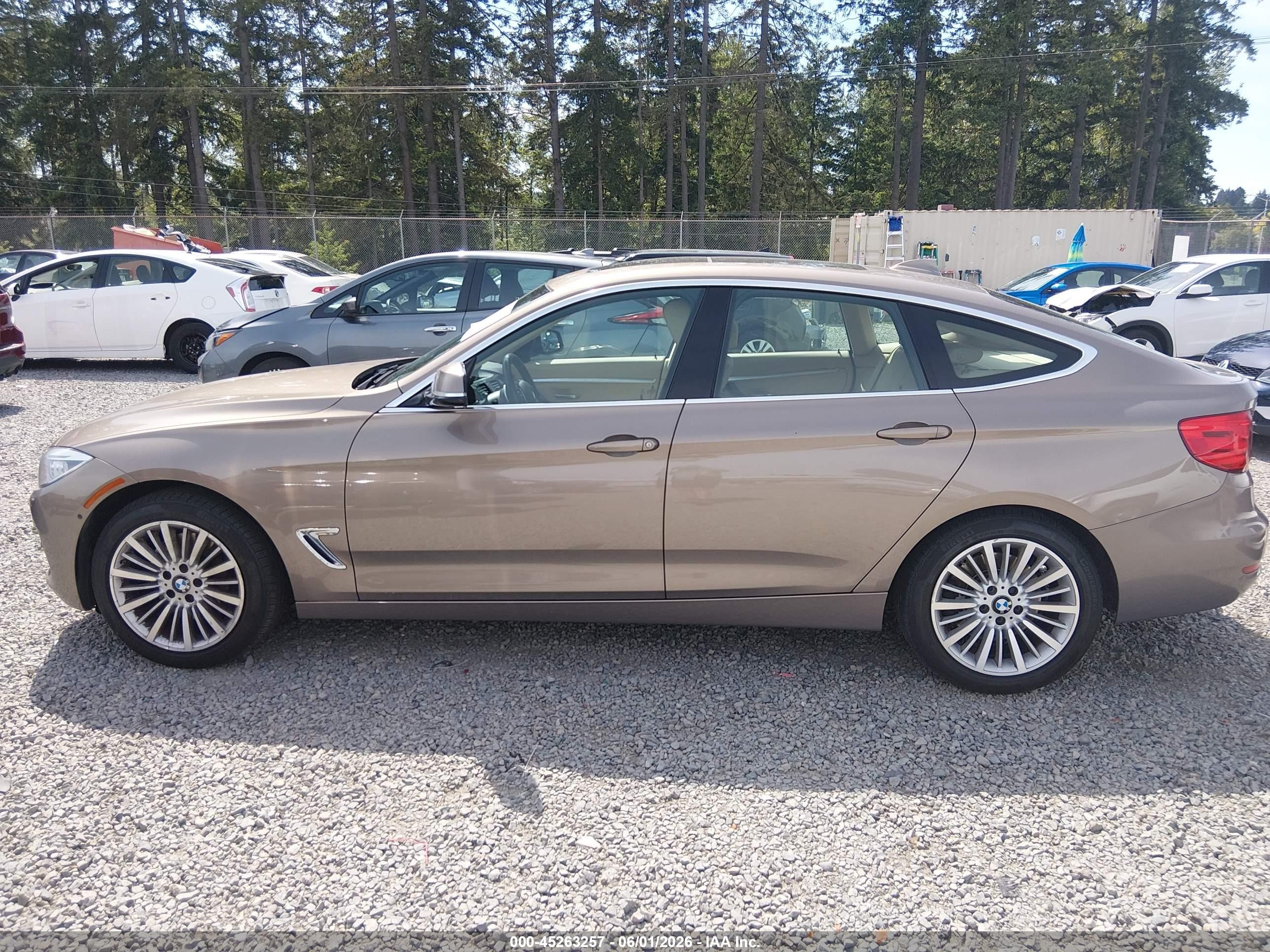 2014 Bmw 335i Gran Turismo Xdrive Gold vin: WBA3X9C53ED153490