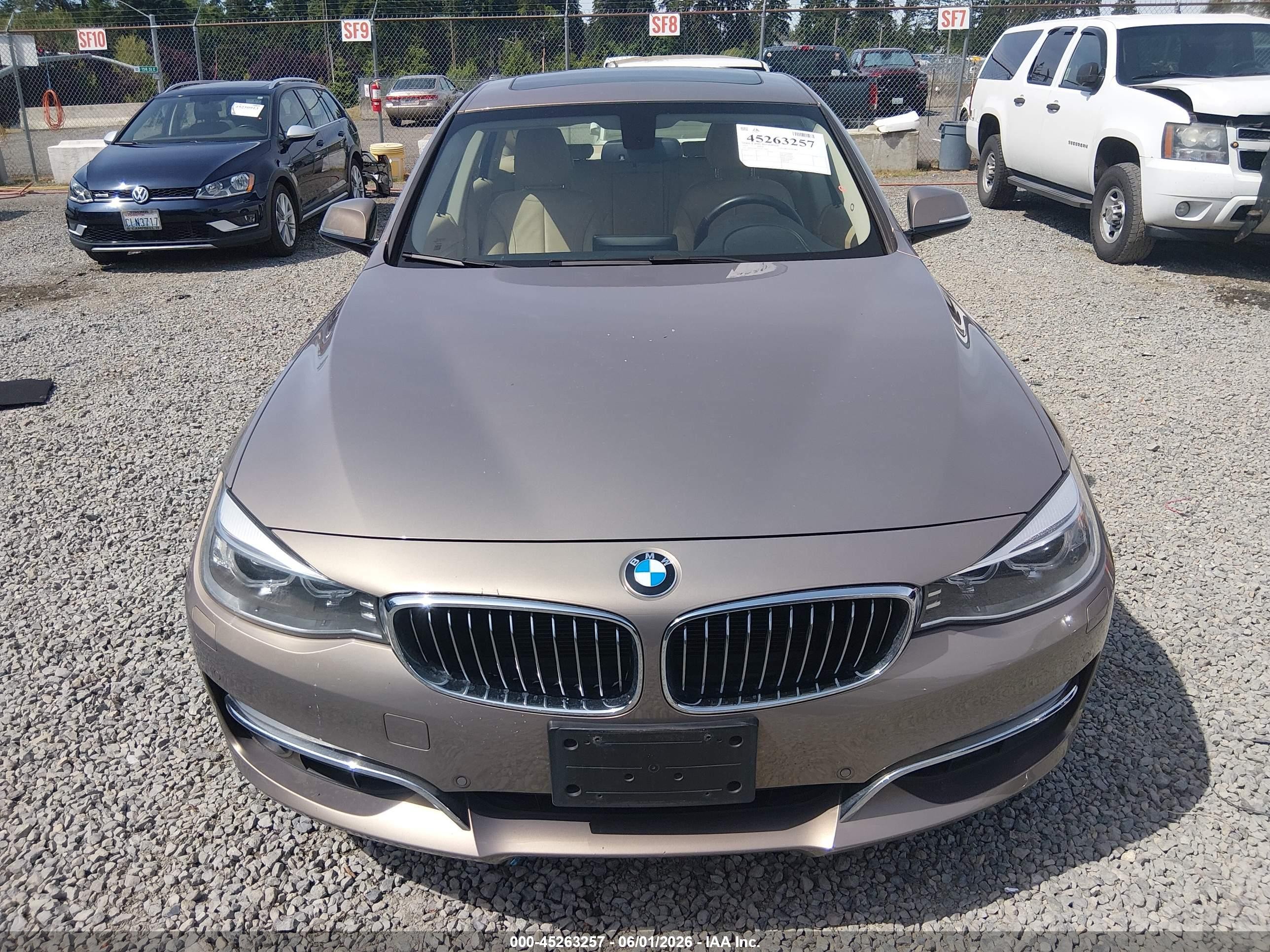 2014 Bmw 335i Gran Turismo Xdrive Gold vin: WBA3X9C53ED153490