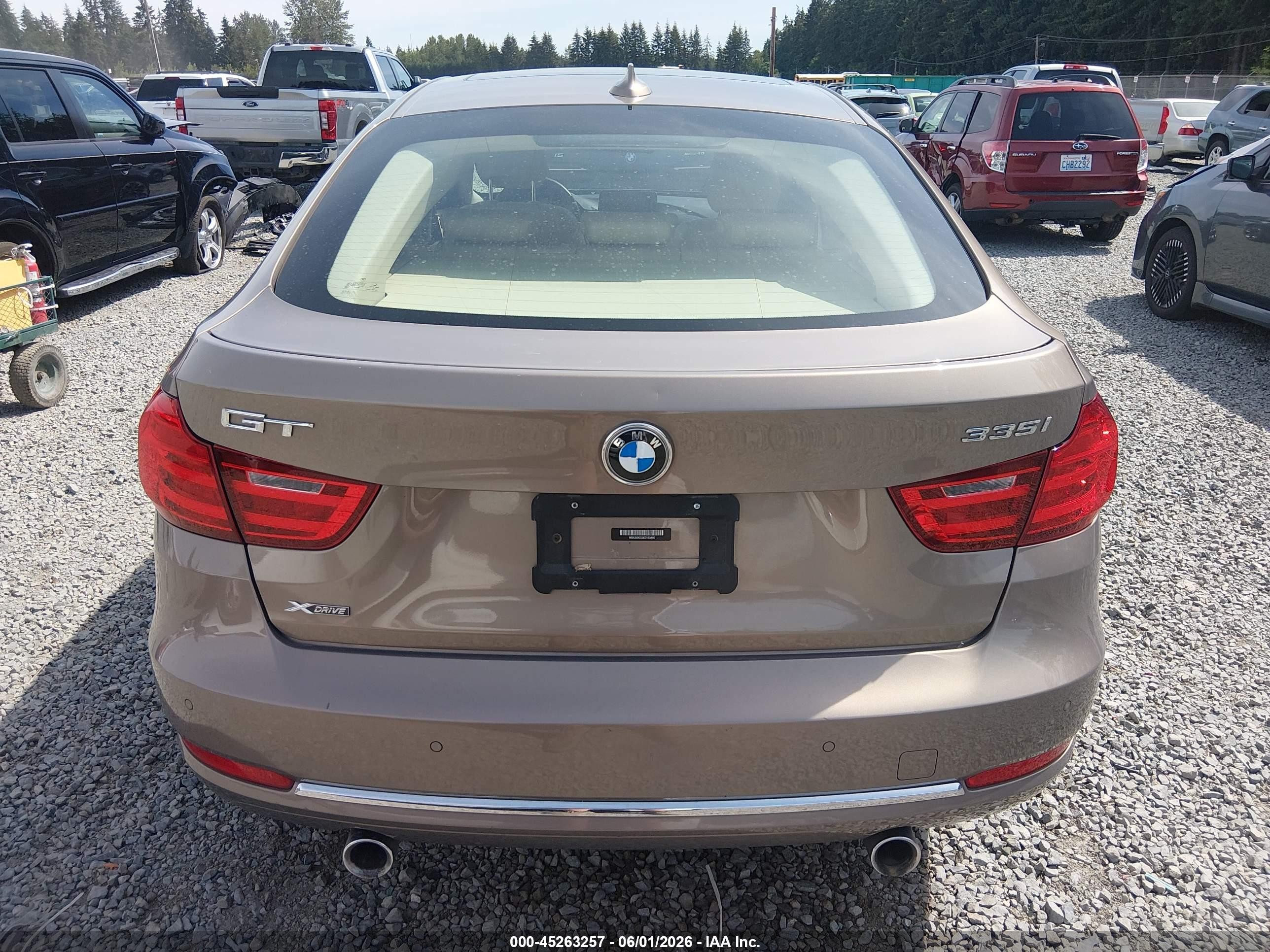 2014 Bmw 335i Gran Turismo Xdrive Gold vin: WBA3X9C53ED153490