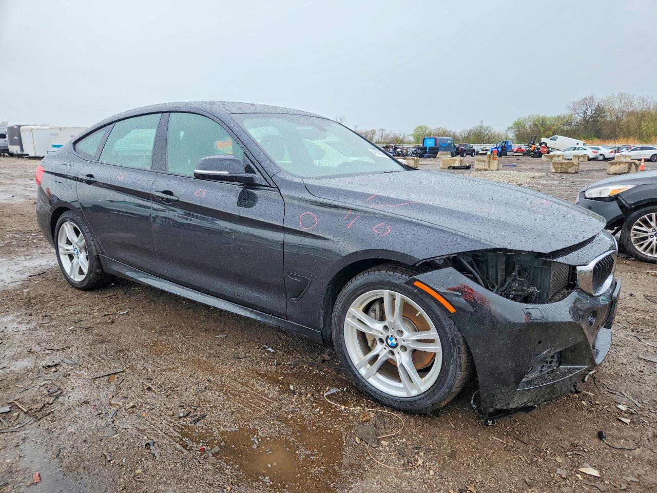 2015 Bmw 335 Xigt Black vin: WBA3X9C57FD868032