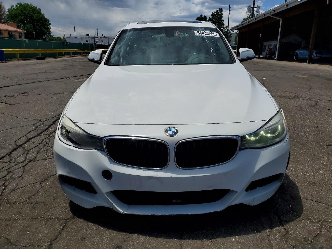 2014 Bmw 335 Xigt White vin: WBA3X9C58ED152979