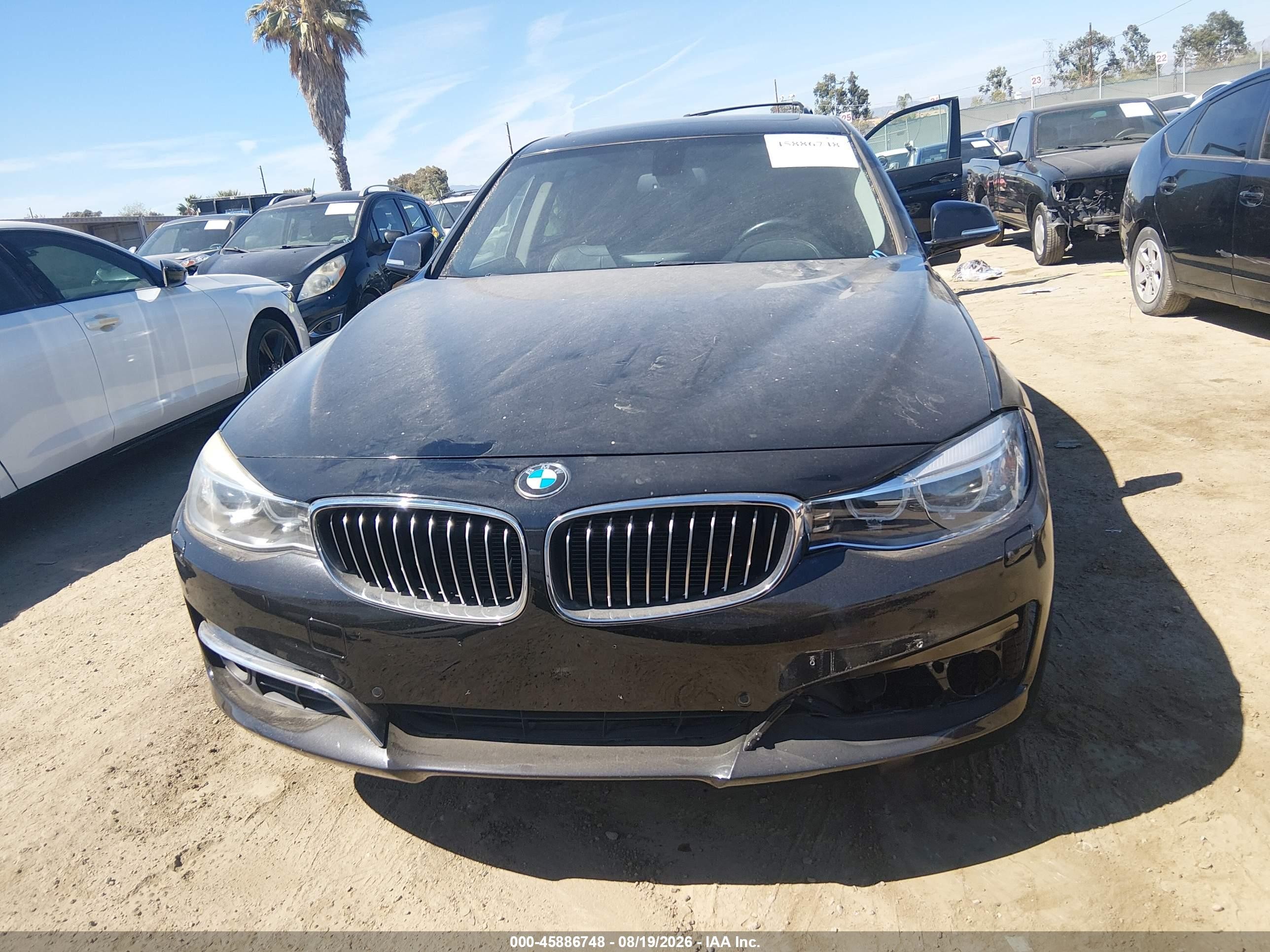 2014 Bmw 335i Gran Turismo Xdrive Black vin: WBA3X9C58ED867874