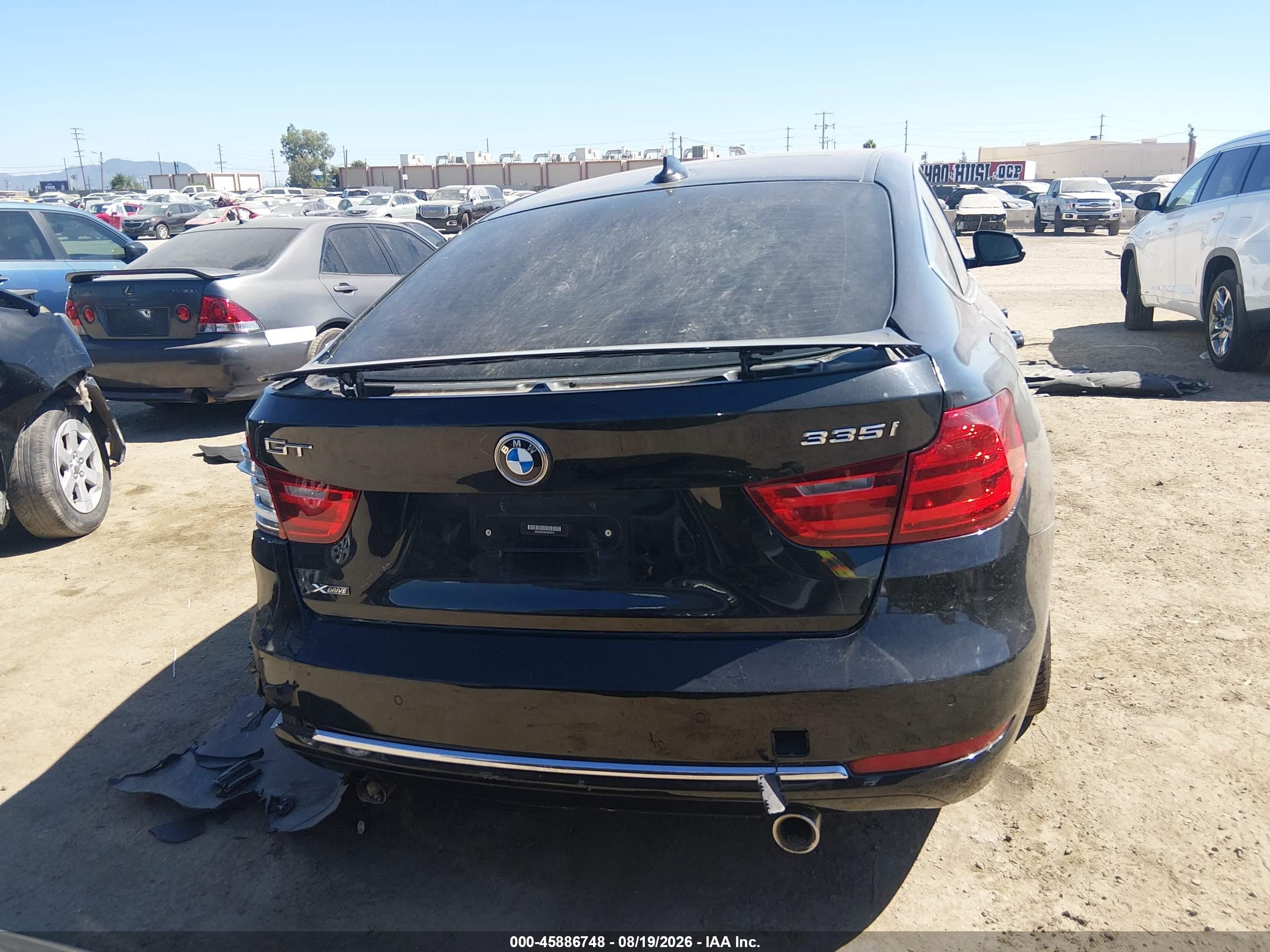 2014 Bmw 335i Gran Turismo Xdrive Black vin: WBA3X9C58ED867874