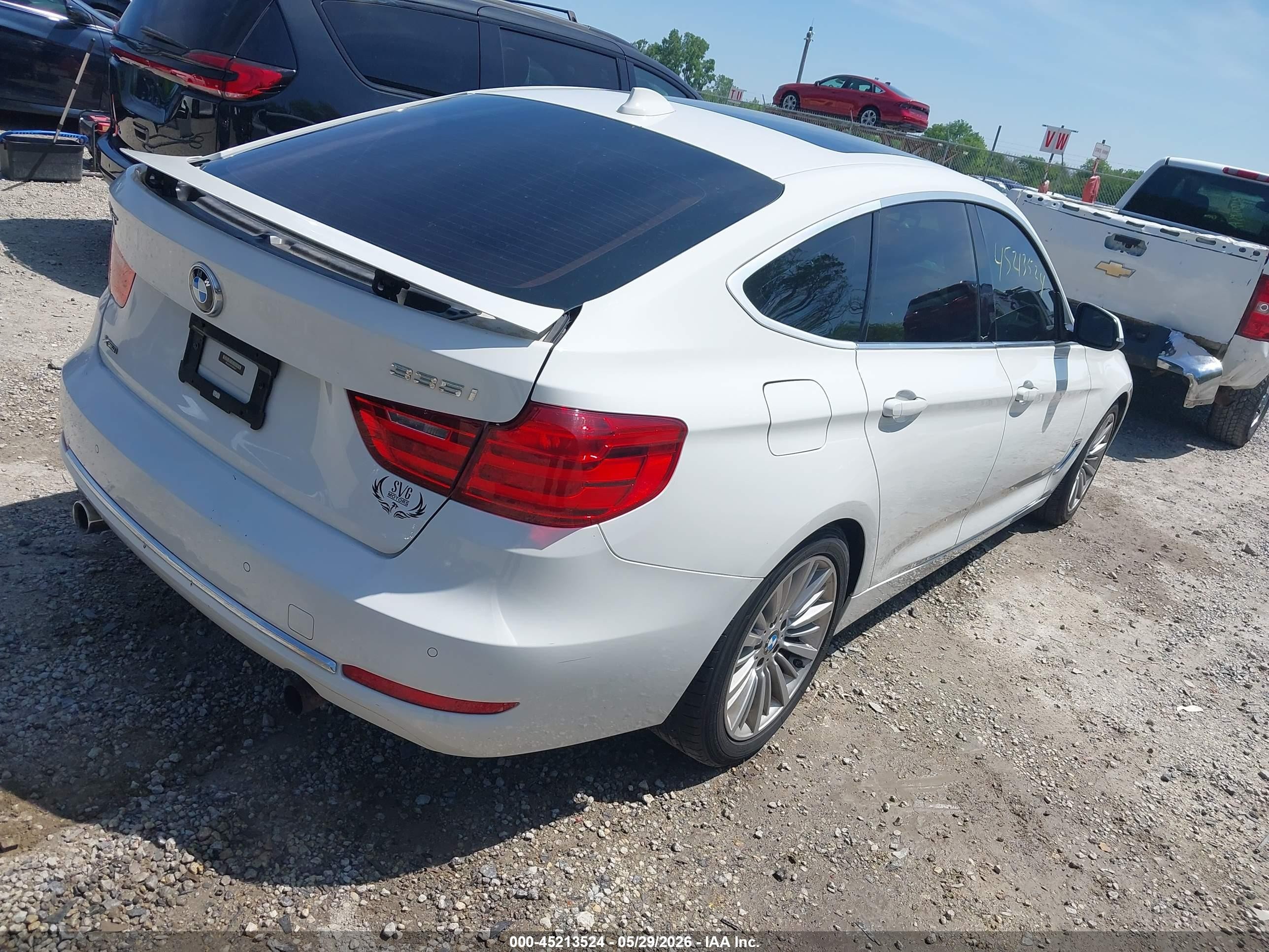 2015 Bmw 335i Gran Turismo Xdrive White vin: WBA3X9C58FD868427