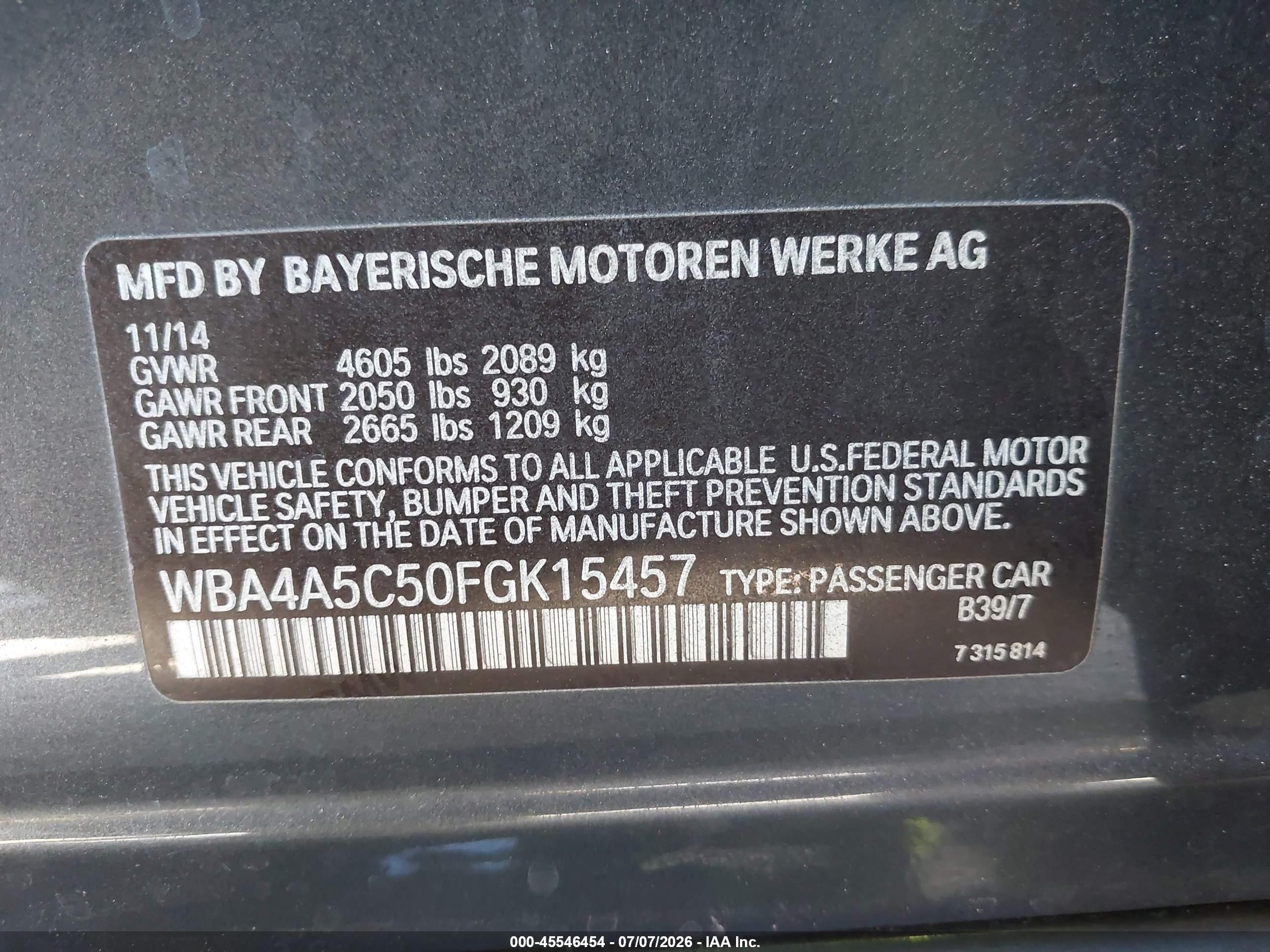 2015 Bmw 428 Gran Coupe Черный vin: WBA4A5C50FGK15457