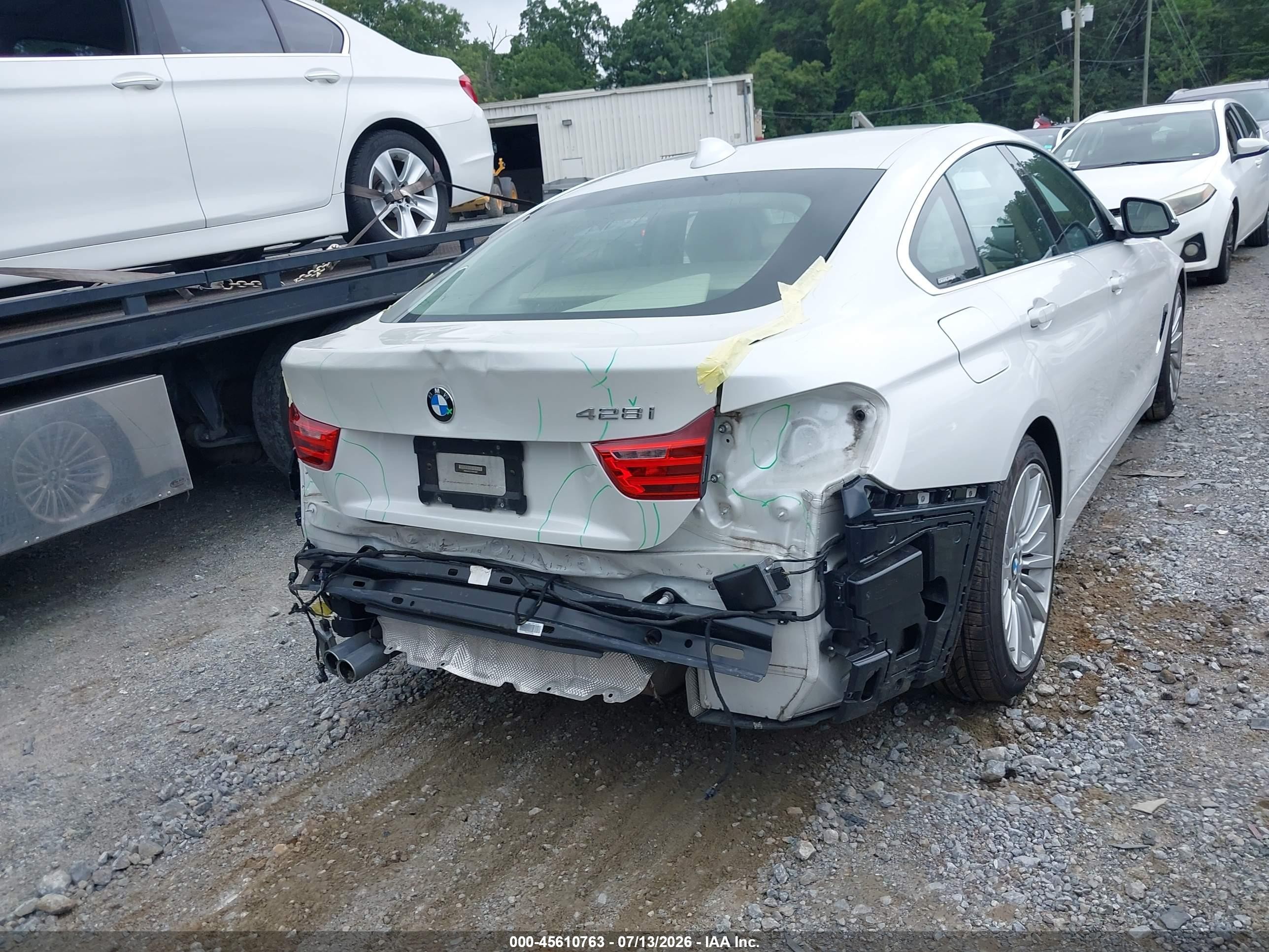 2015 Bmw 428 Gran Coupe   White vin: WBA4A5C51FD410047