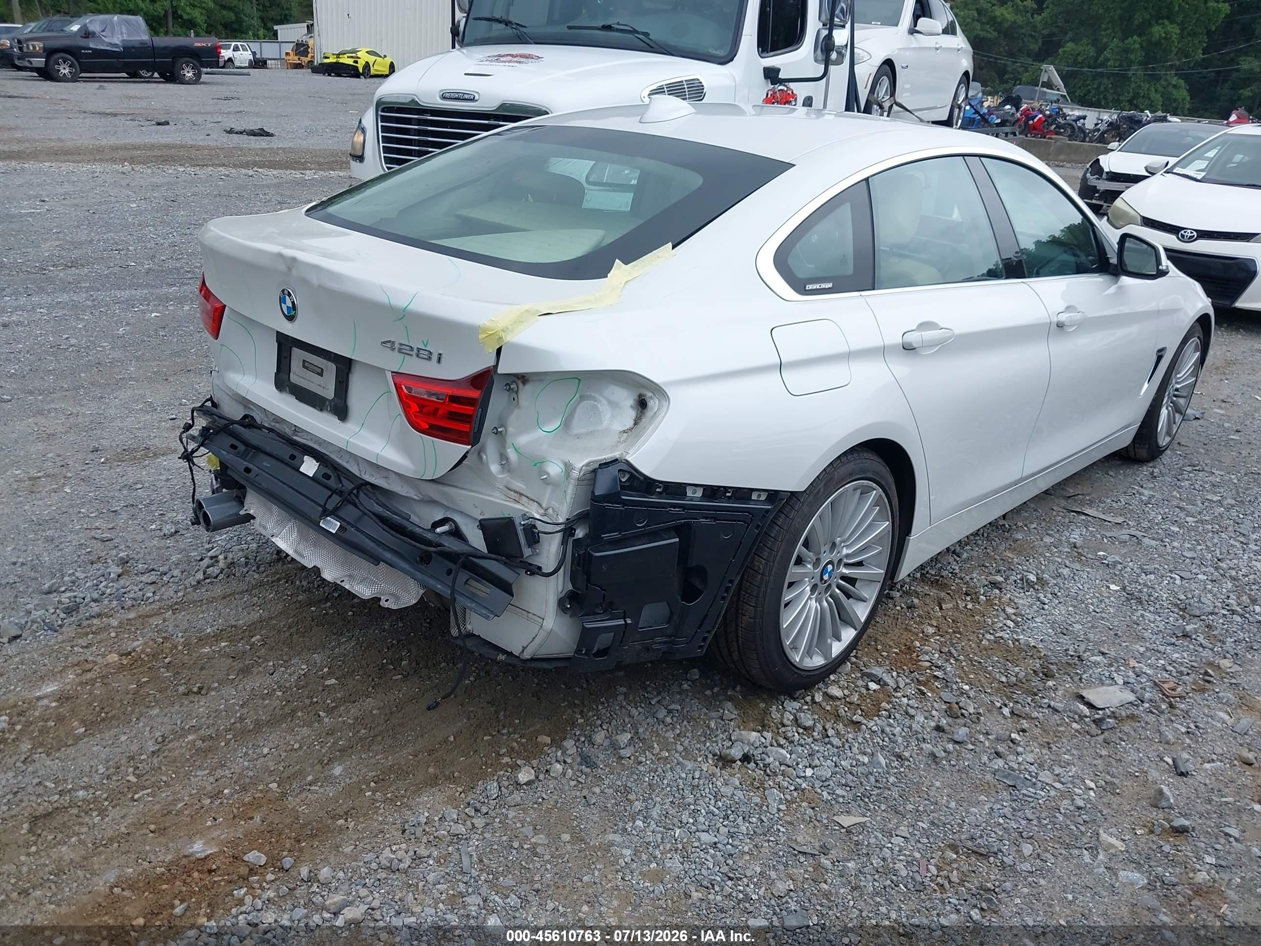 2015 Bmw 428 Gran Coupe   White vin: WBA4A5C51FD410047