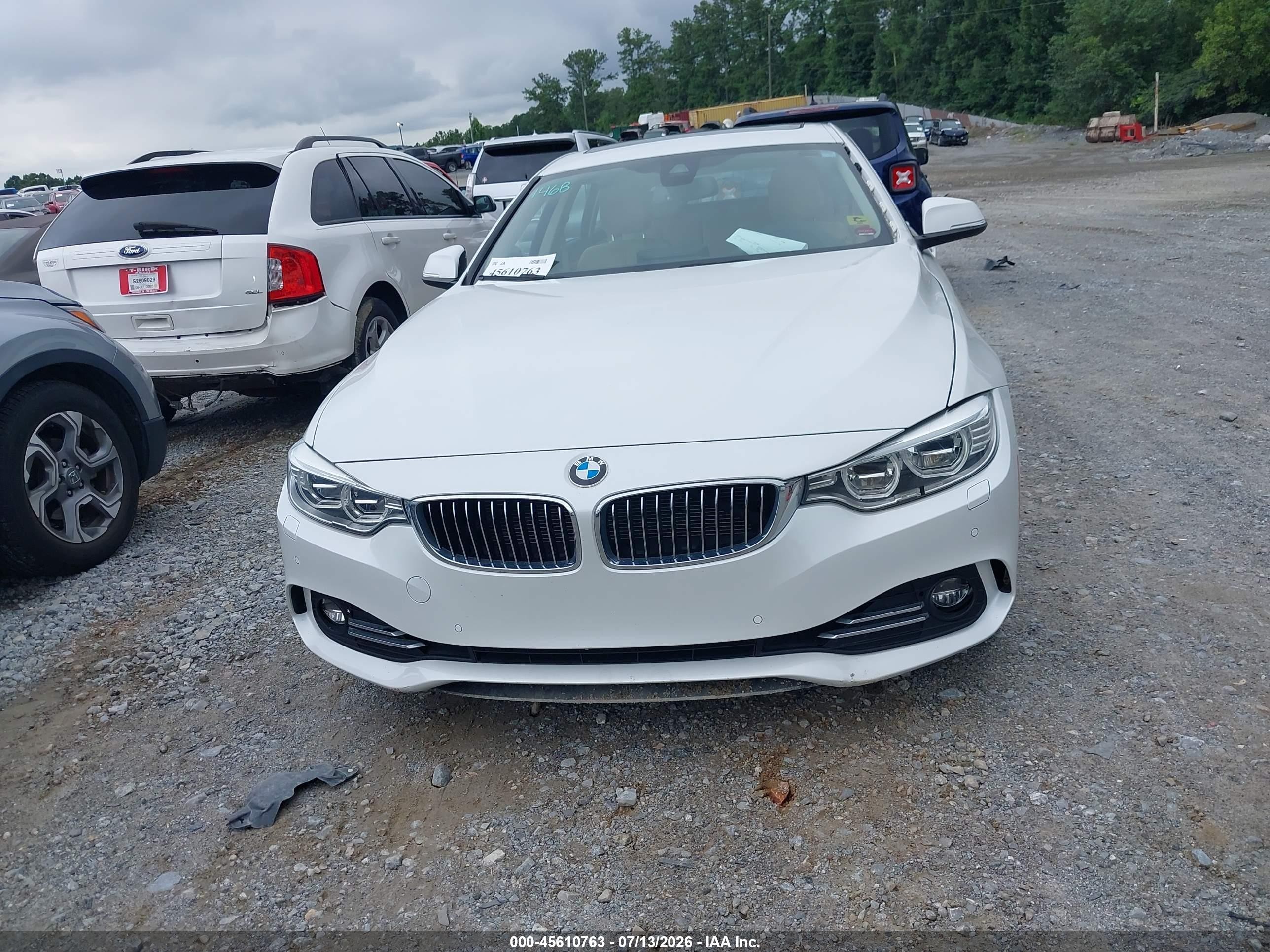 2015 Bmw 428 Gran Coupe   White vin: WBA4A5C51FD410047