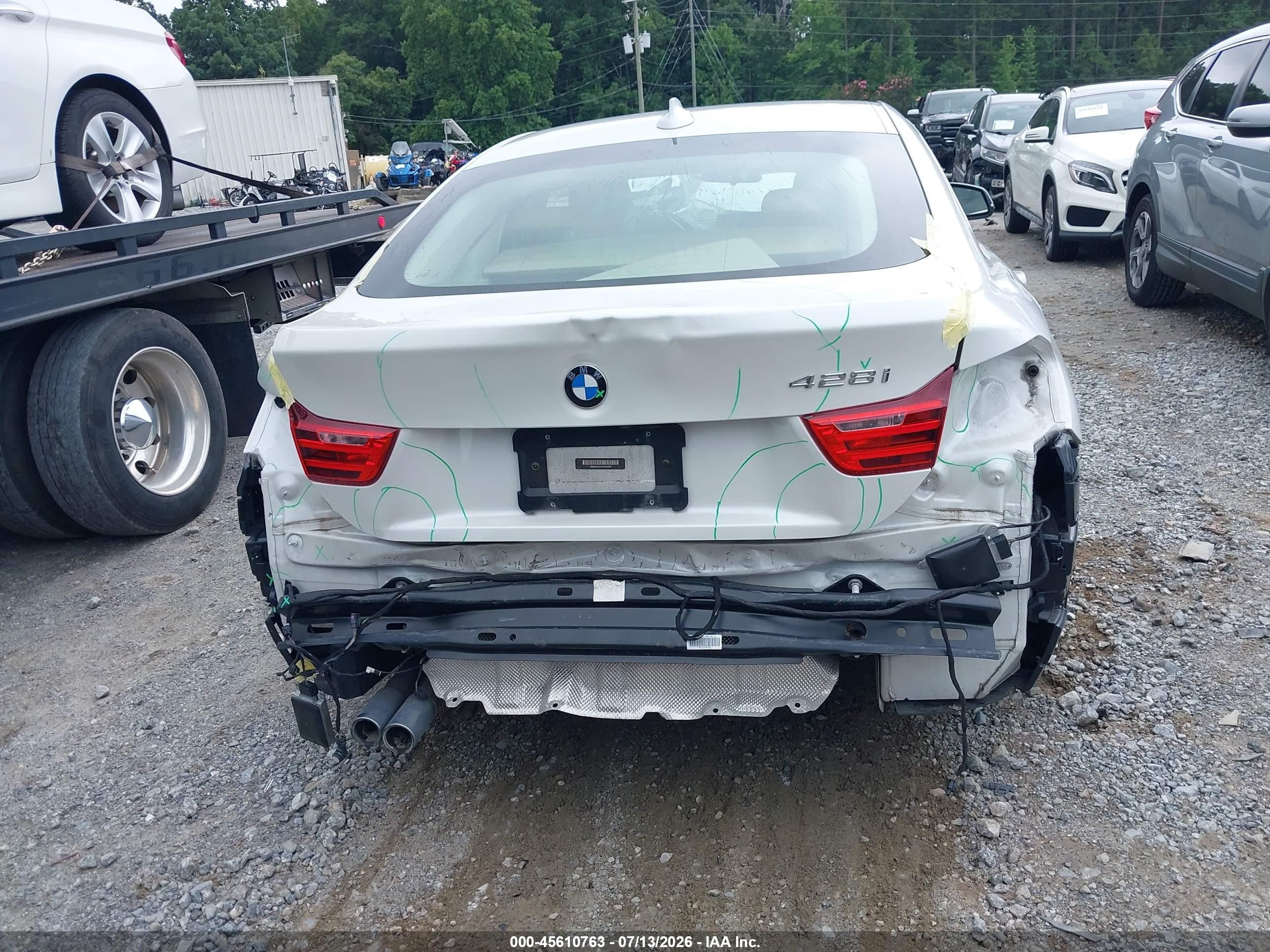 2015 Bmw 428 Gran Coupe   White vin: WBA4A5C51FD410047