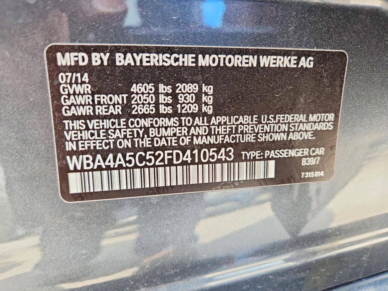 2015 Bmw 428 I Gran Coupe Charcoal vin: WBA4A5C52FD410543