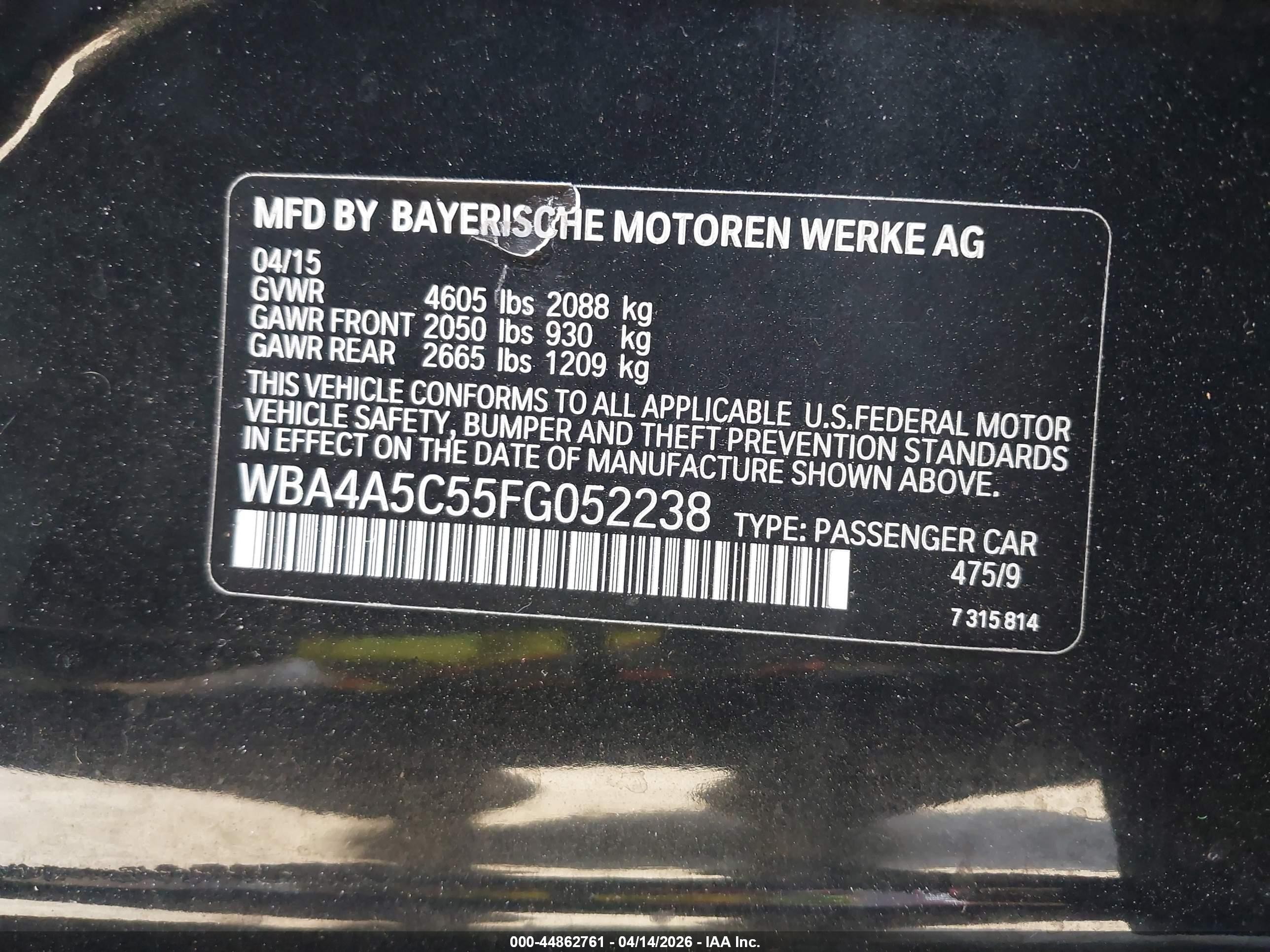 2015 Bmw 428 Gran Coupe   Black vin: WBA4A5C55FG052238