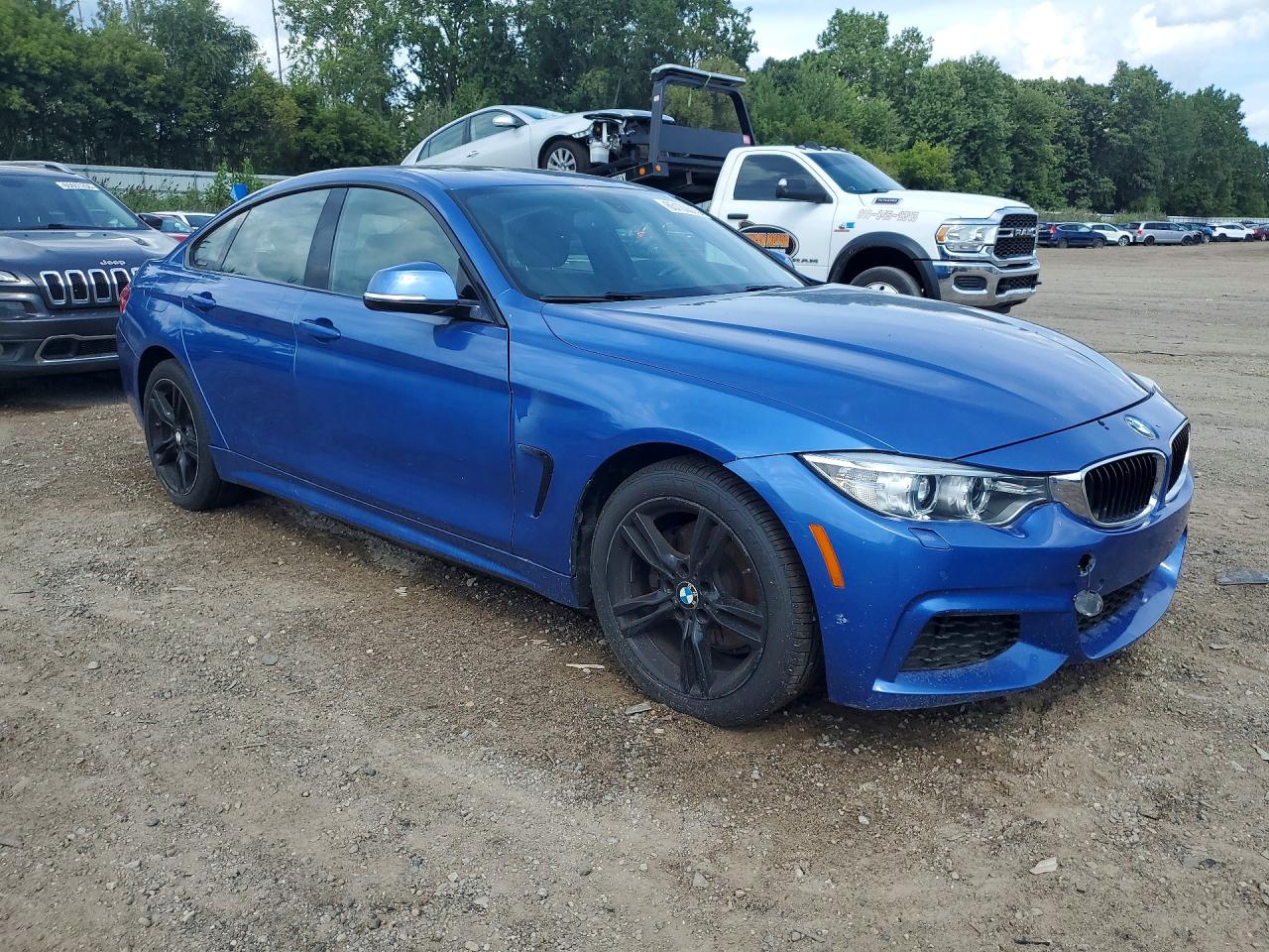 2015 Bmw 428 Xi Gran Coupe Blue vin: WBA4A7C51FD413820
