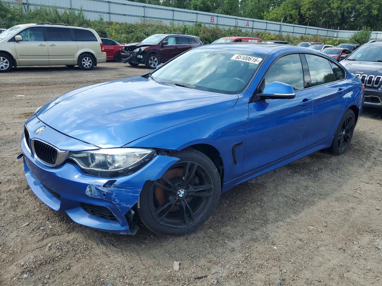 2015 Bmw 428 Xi Gran Coupe Blue vin: WBA4A7C51FD413820