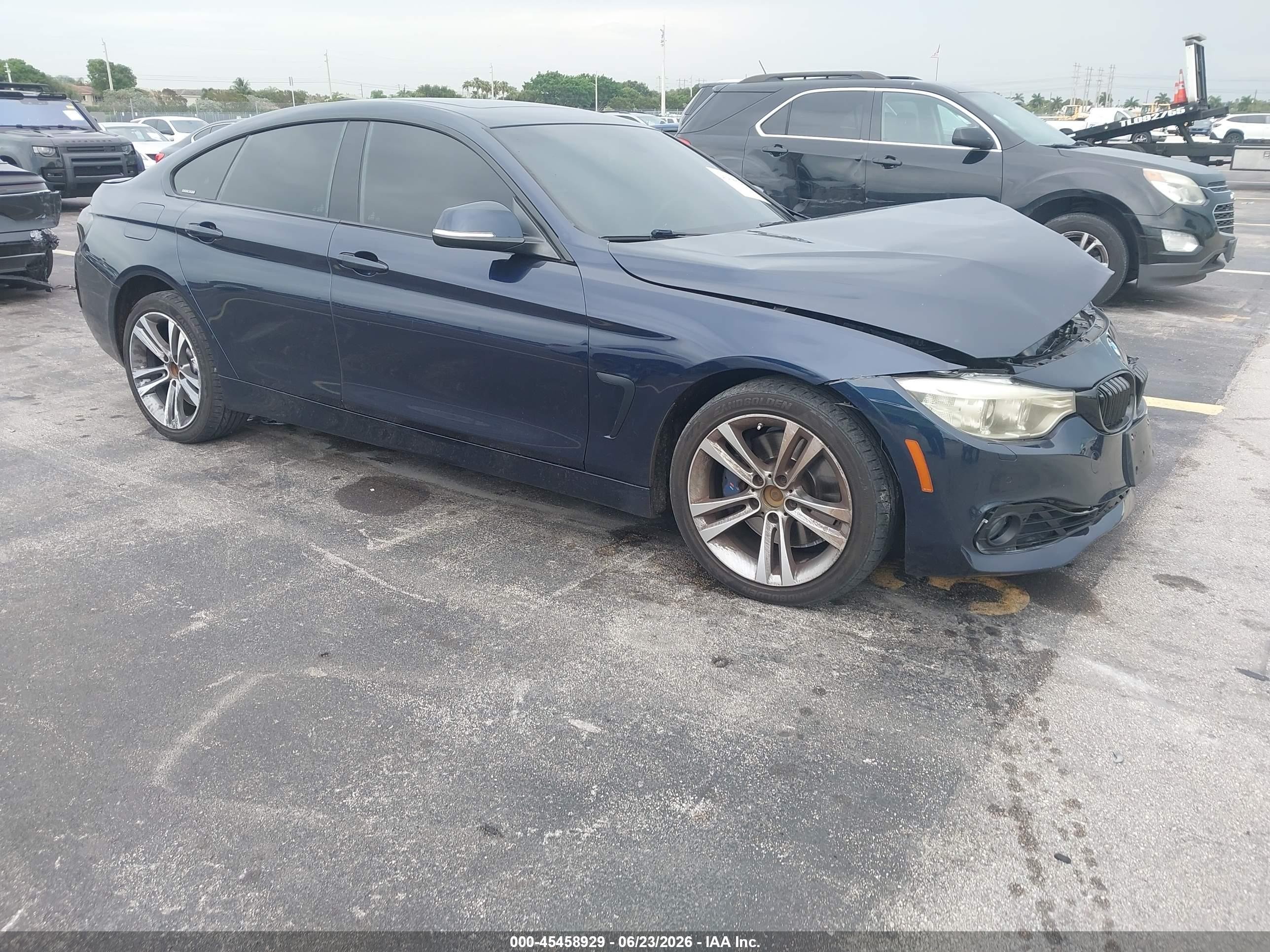2015 Bmw 428 Gran Coupe Xdrive Gray vin: WBA4A7C53FD415214