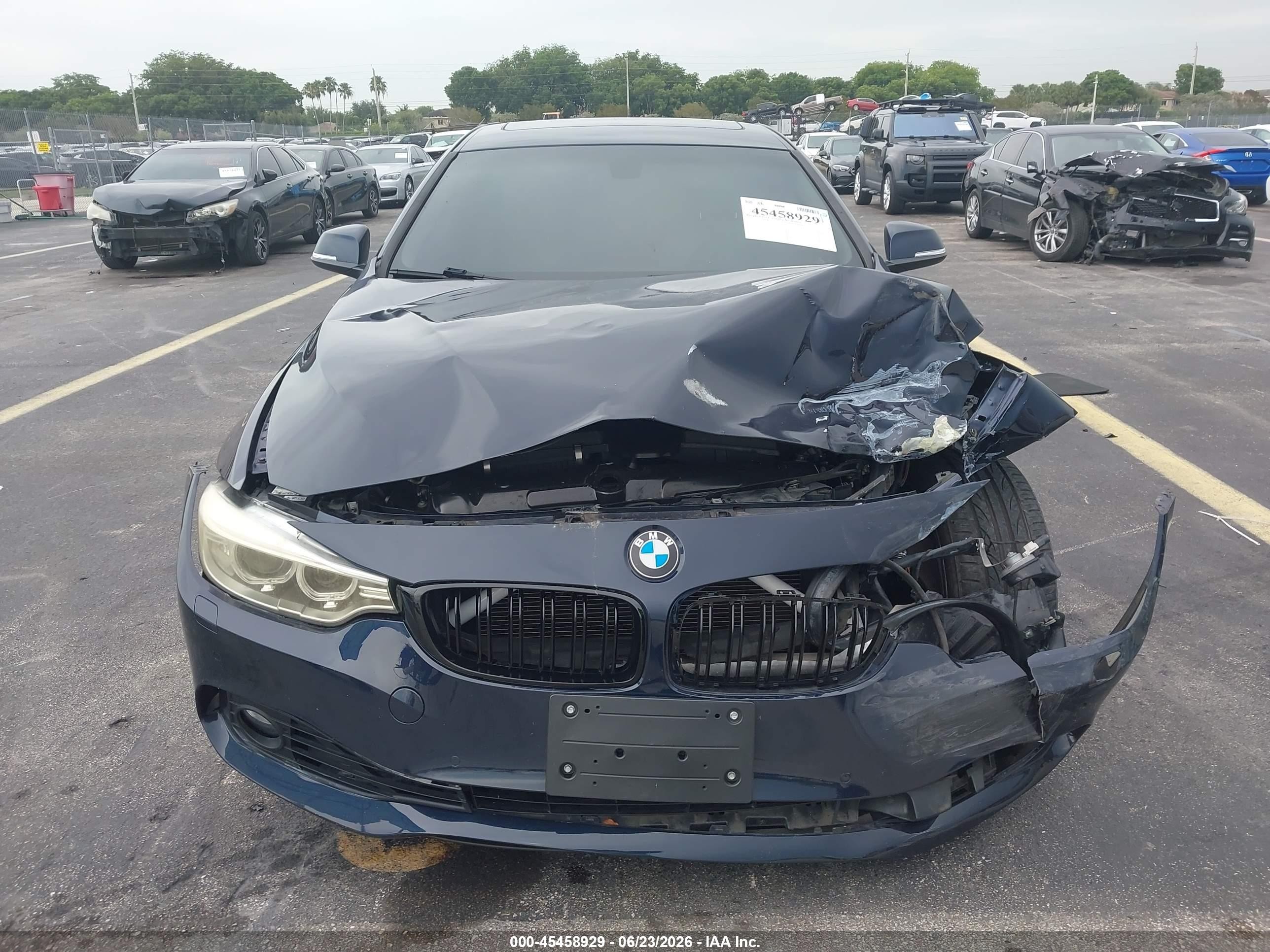 2015 Bmw 428 Gran Coupe Xdrive Gray vin: WBA4A7C53FD415214