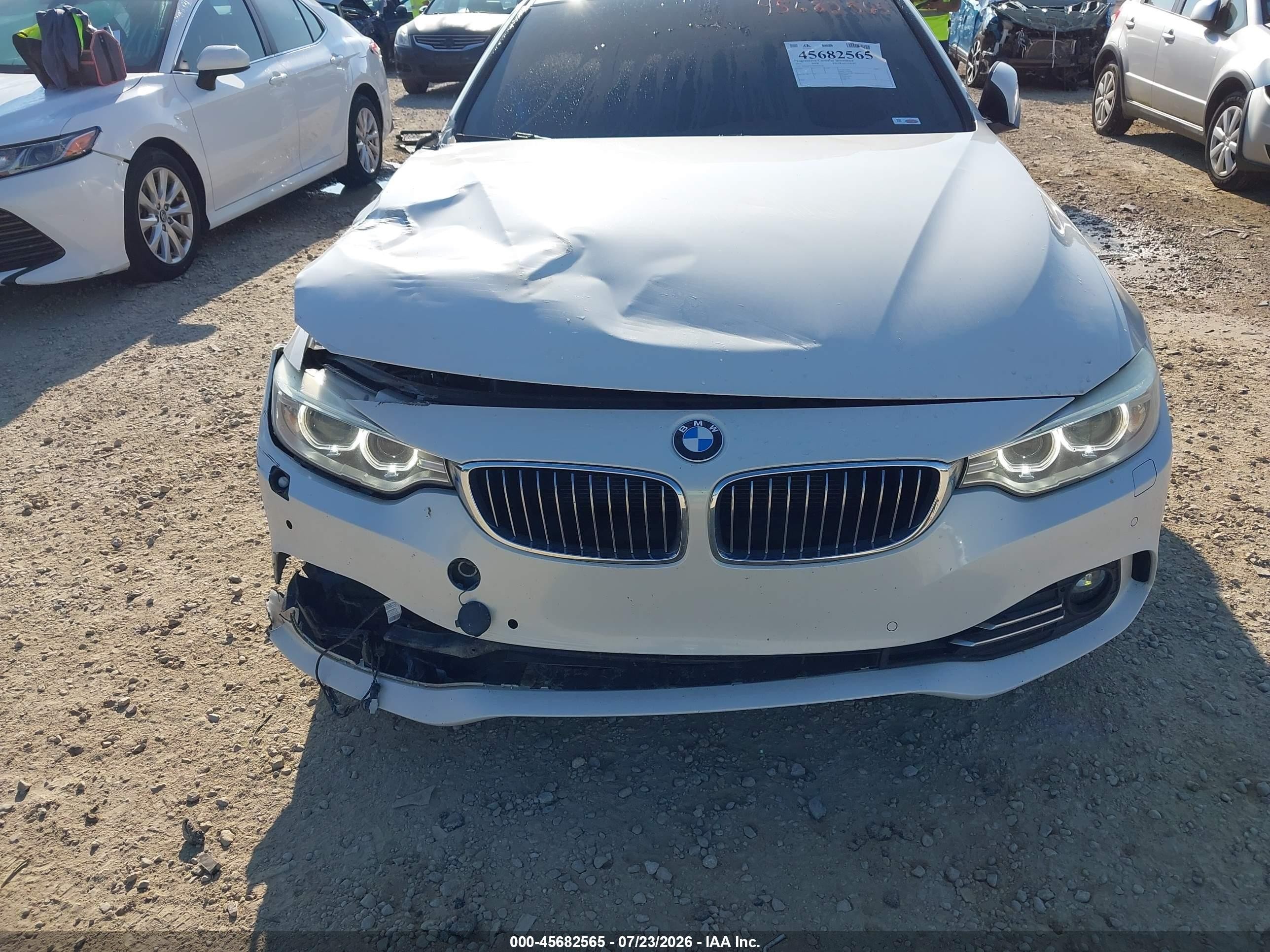 2015 Bmw 428 Gran Coupe Xdrive White vin: WBA4A7C55FD414128