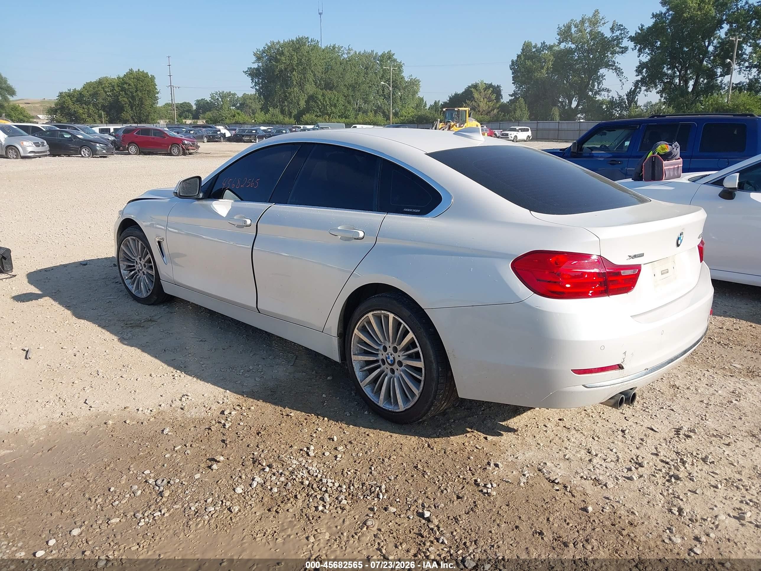 2015 Bmw 428 Gran Coupe Xdrive White vin: WBA4A7C55FD414128
