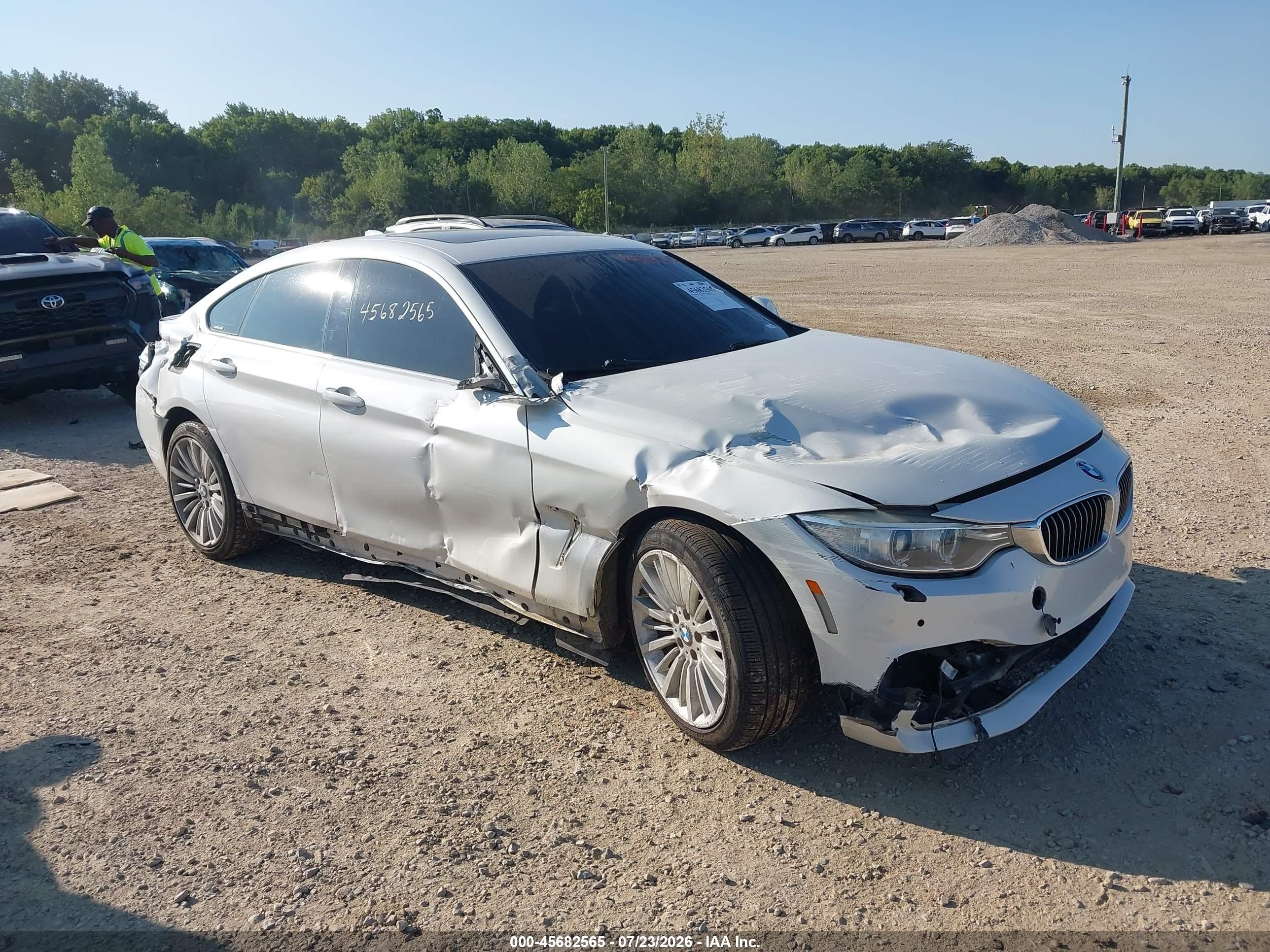 2015 Bmw 428 Gran Coupe Xdrive White vin: WBA4A7C55FD414128